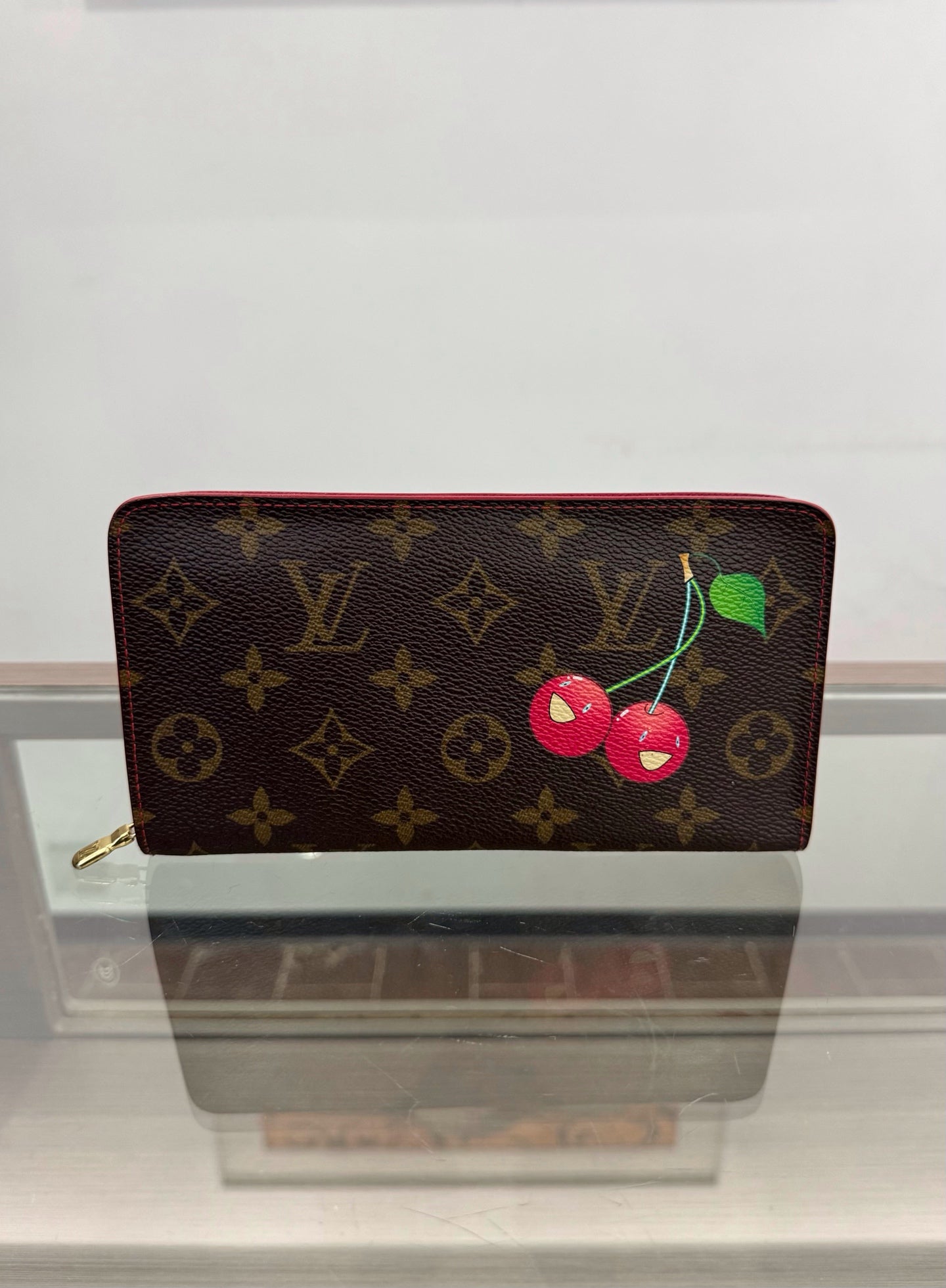 Louis Vuitton - Zippy Wallet Monogram Cerises - Monogram coated canvas with leather interior - Brown - (Small)