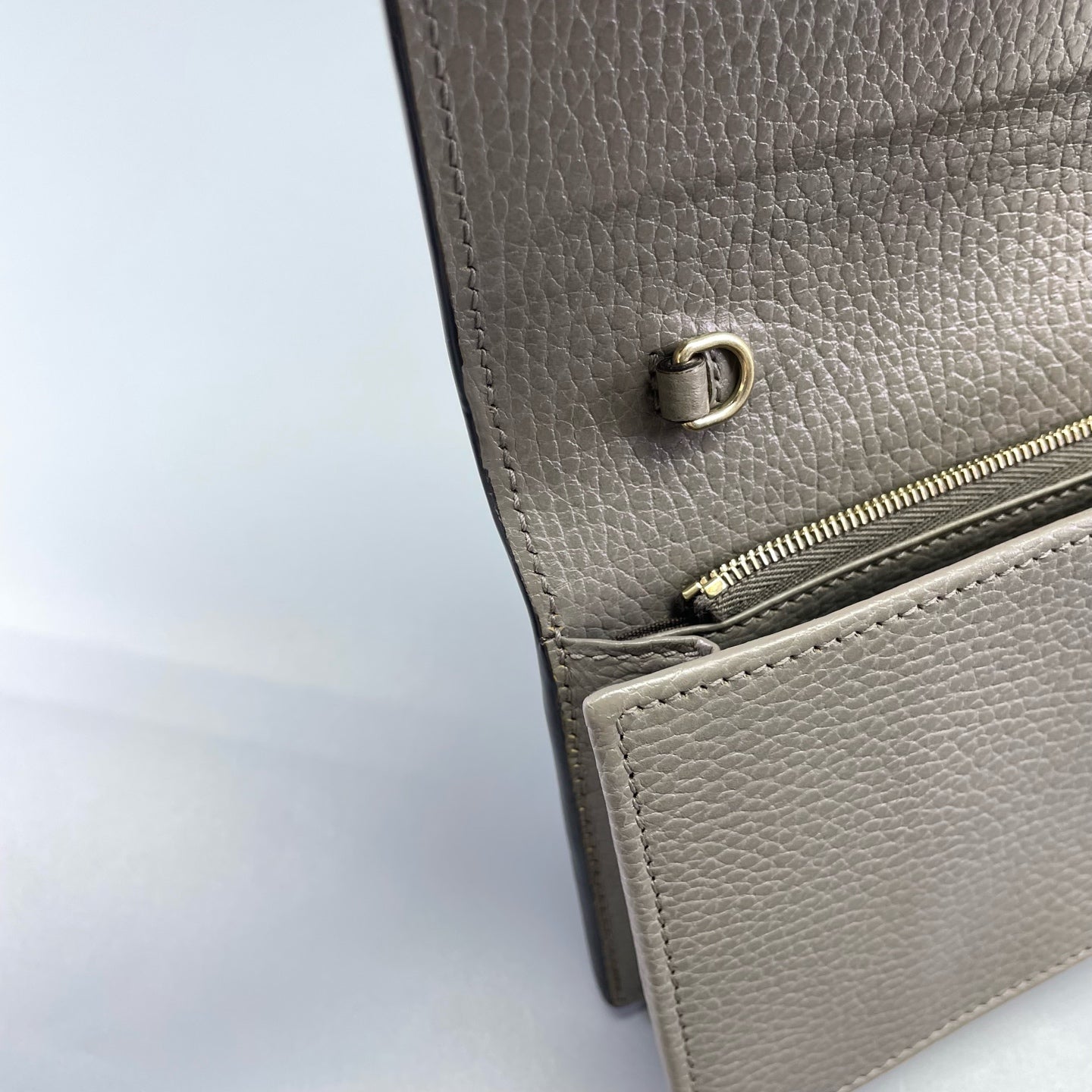 Gucci - Interlocking G WOC - Grained leather - Grey - (small)