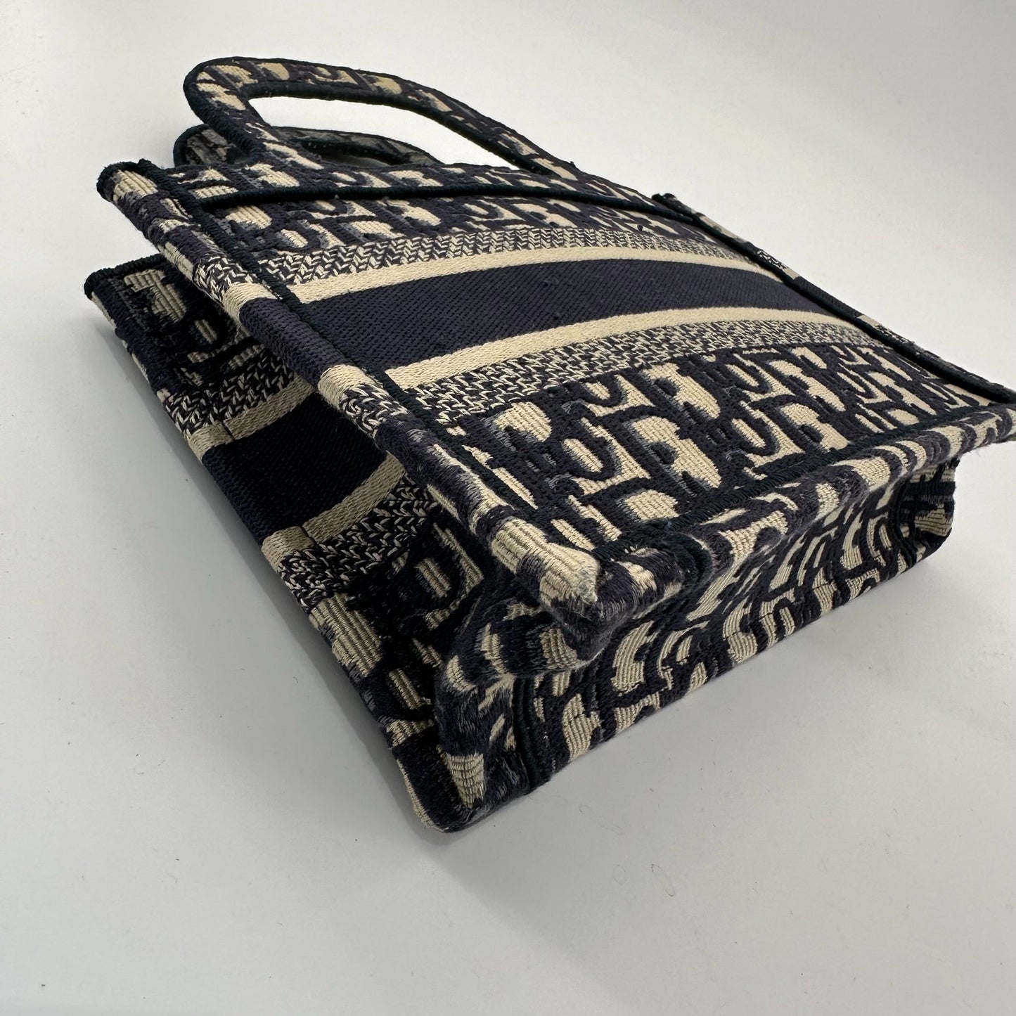 Dior - Book Tote Mini - Embroidered Canvas - Blue - (mini)