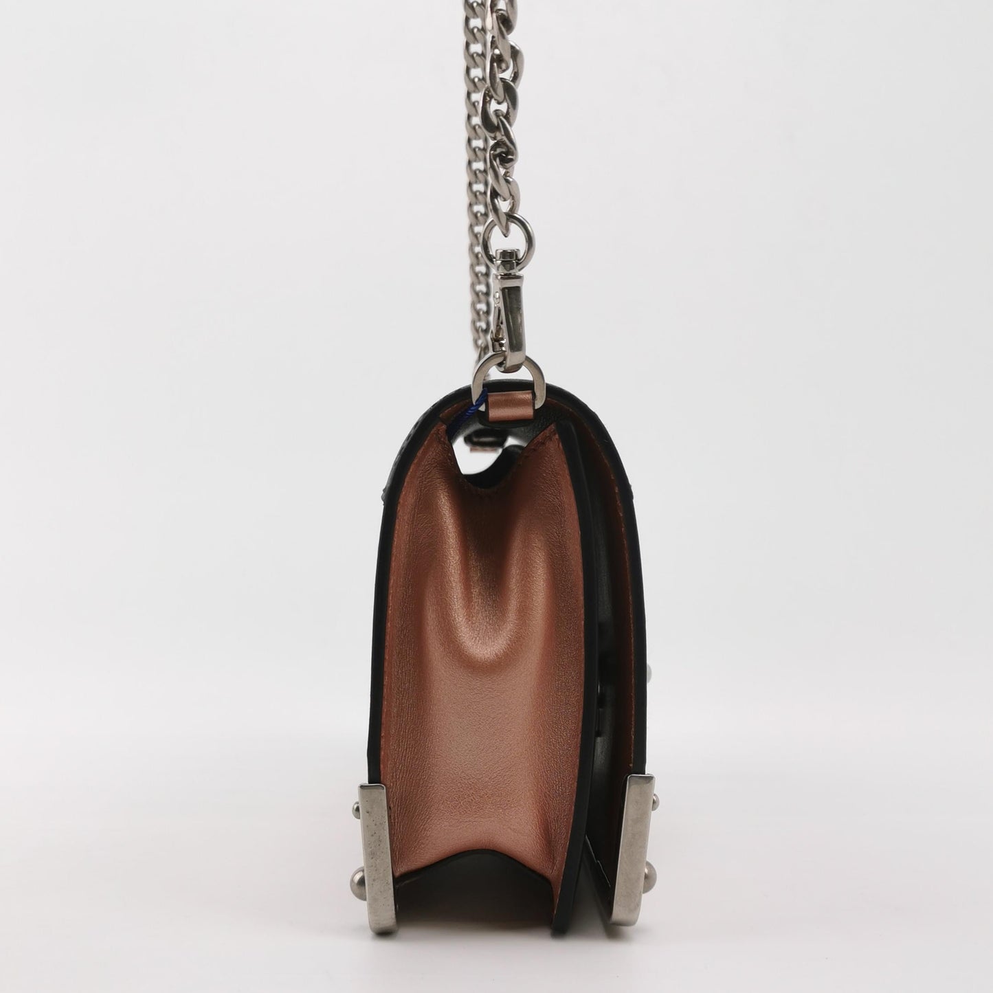 Prada - Cahier Small Box Bag - Saffiano leather and smooth leather - Metallic Rose Gold and Black - (small)