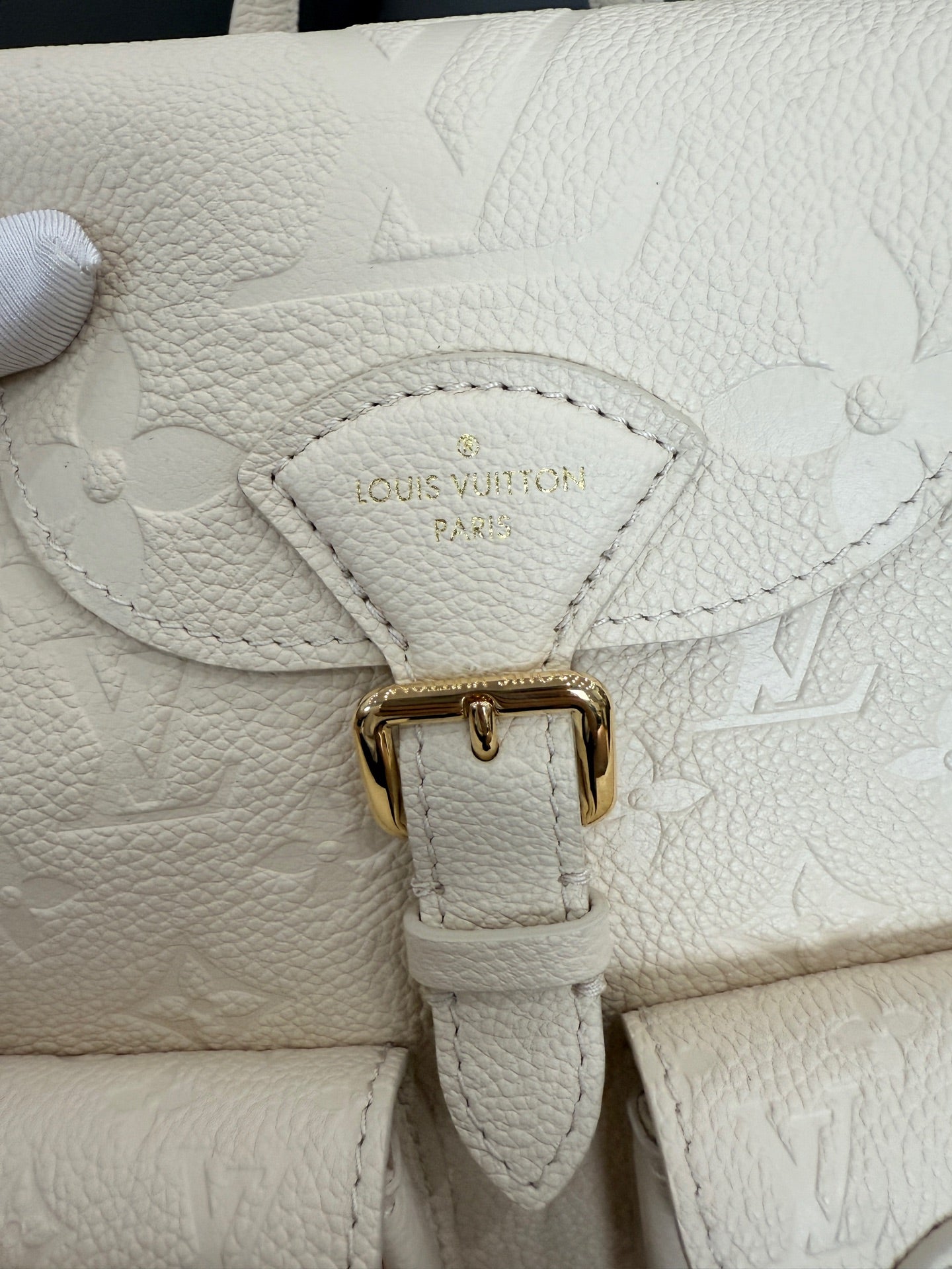 Louis Vuitton - Montsouris Backpack BB (M47106) - Grained leather - White - (small)