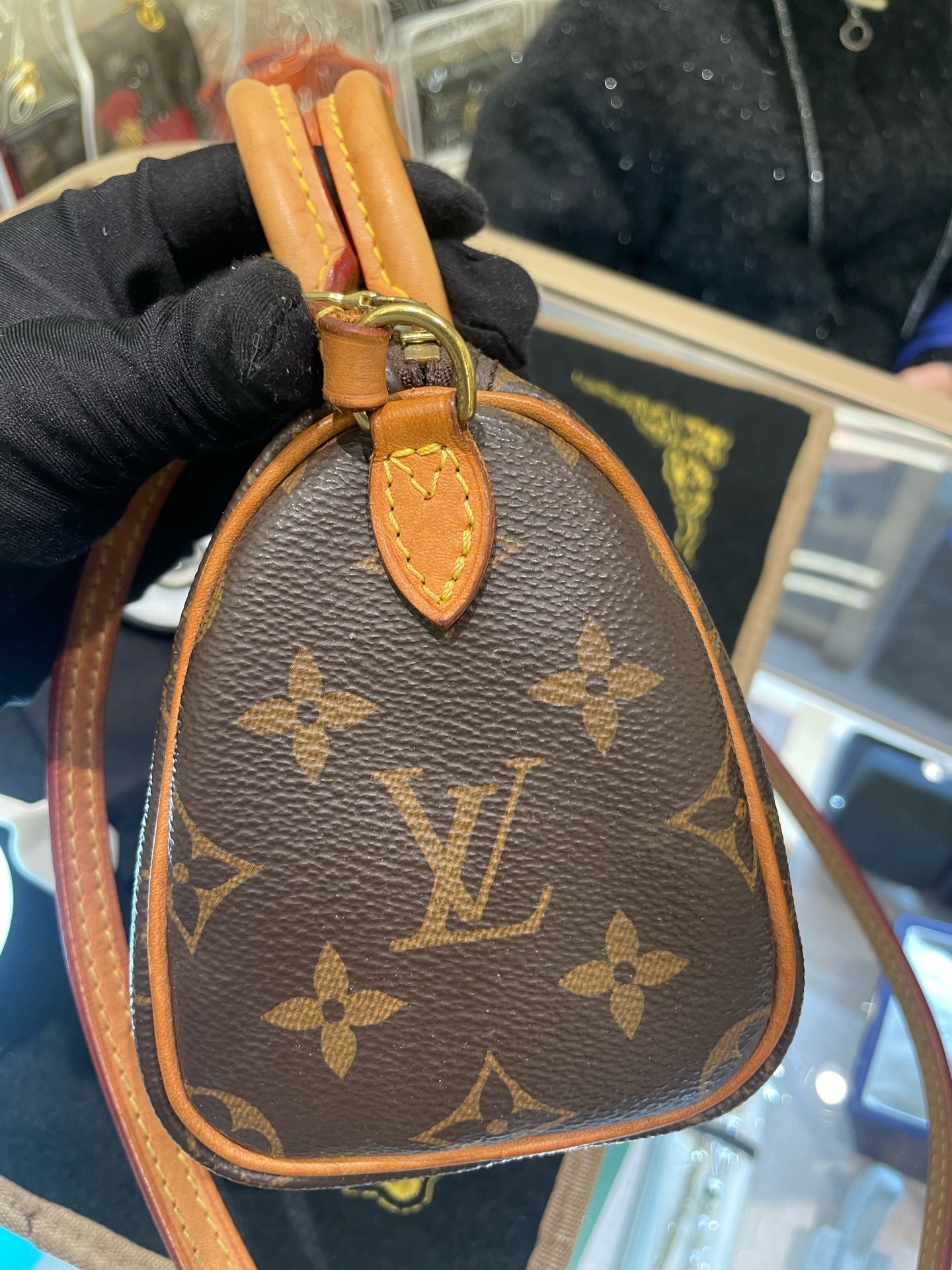 Louis Vuitton - Speedy Nano - Monogram coated canvas with natural cowhide leather trim - Brown - (mini)
