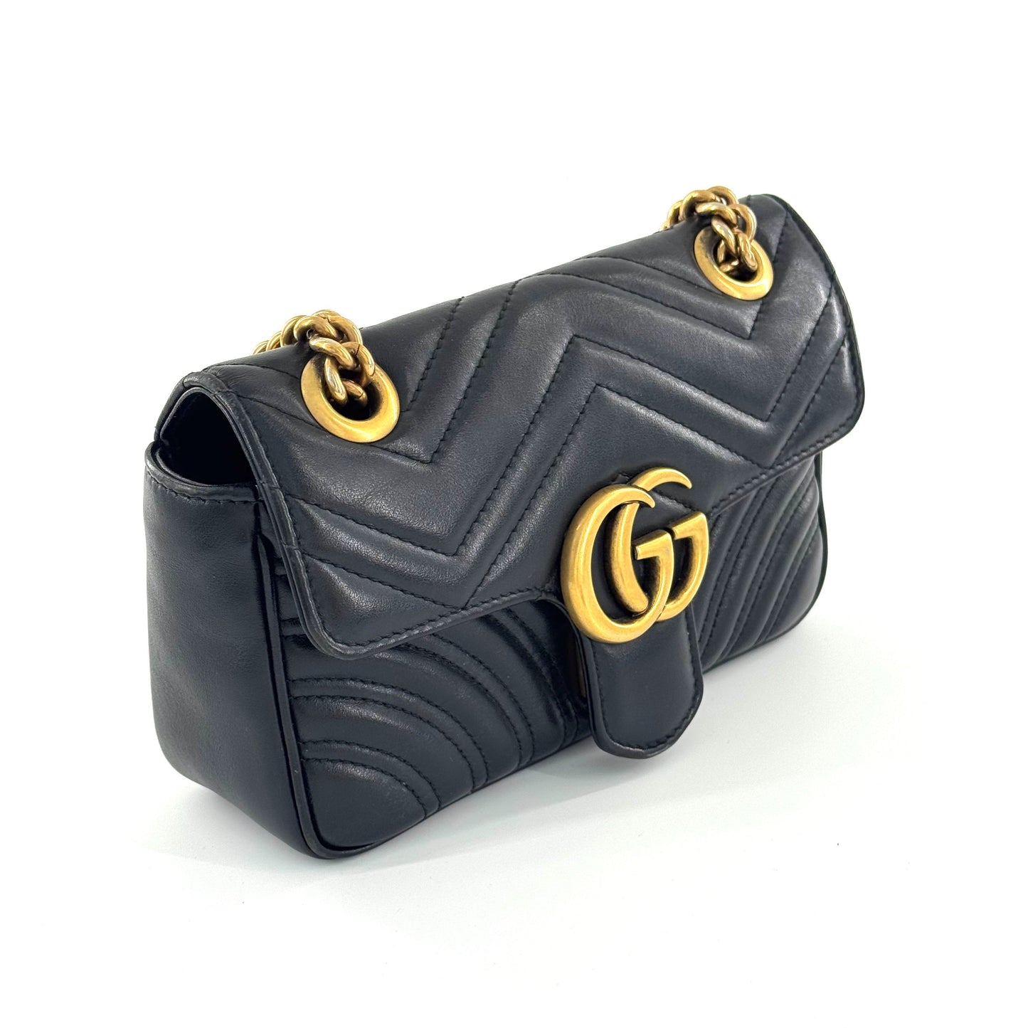 Gucci - GG Marmont Matelassé Mini Bag - Leather - Black - (Mini)
