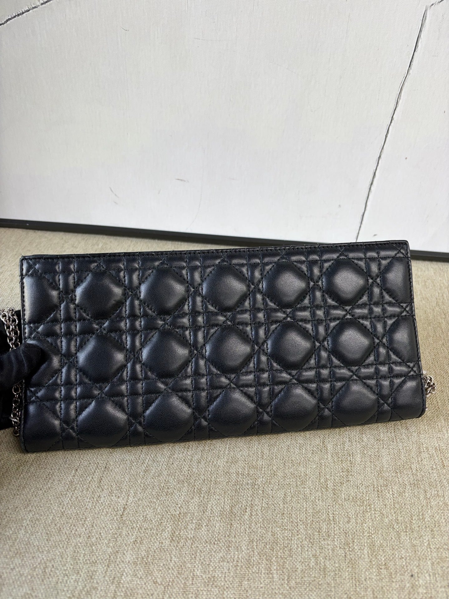 Dior - Lady Dior Wallet on Chain - Lambskin leather - Black - (Small)