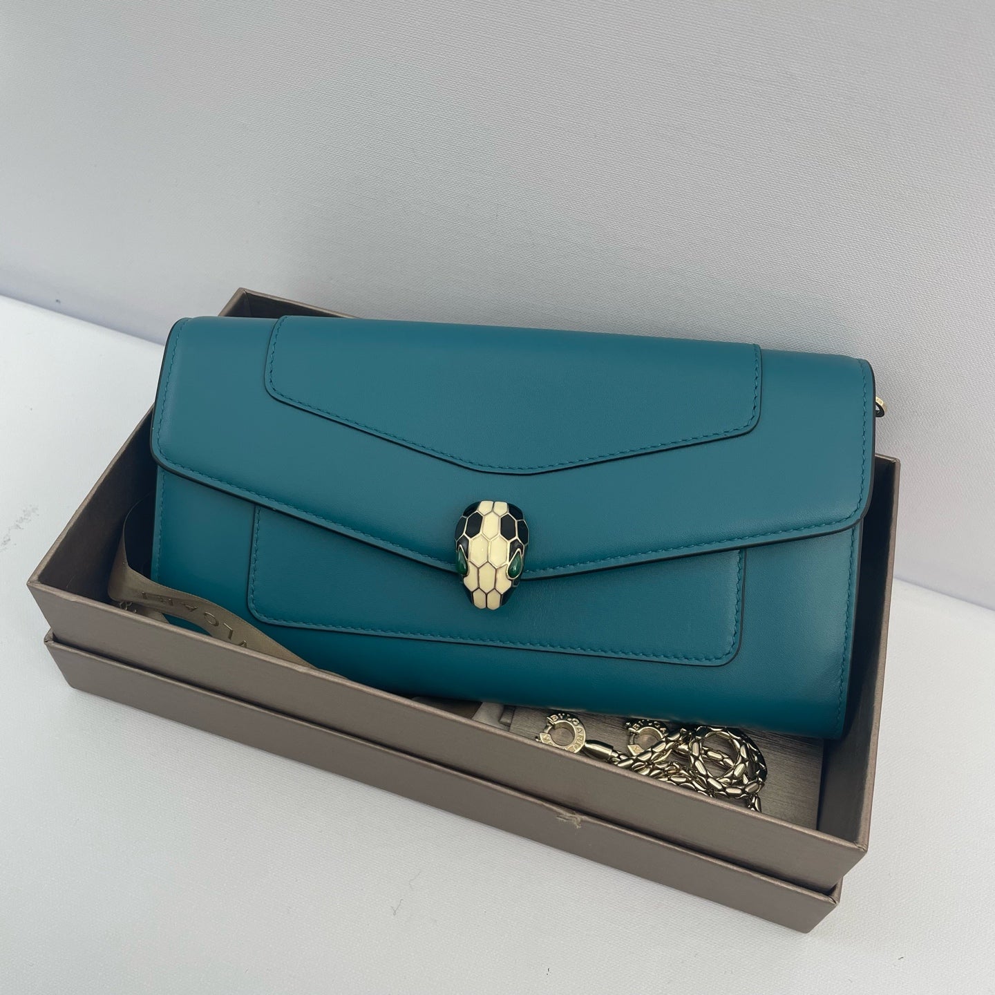 Bvlgari - Serpenti Forever Long Wallet - Leather - Blue - (medium)
