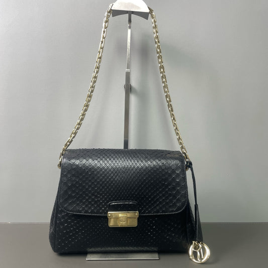 Dior - Diorling Chain Bag - Python skin - Black - (small)