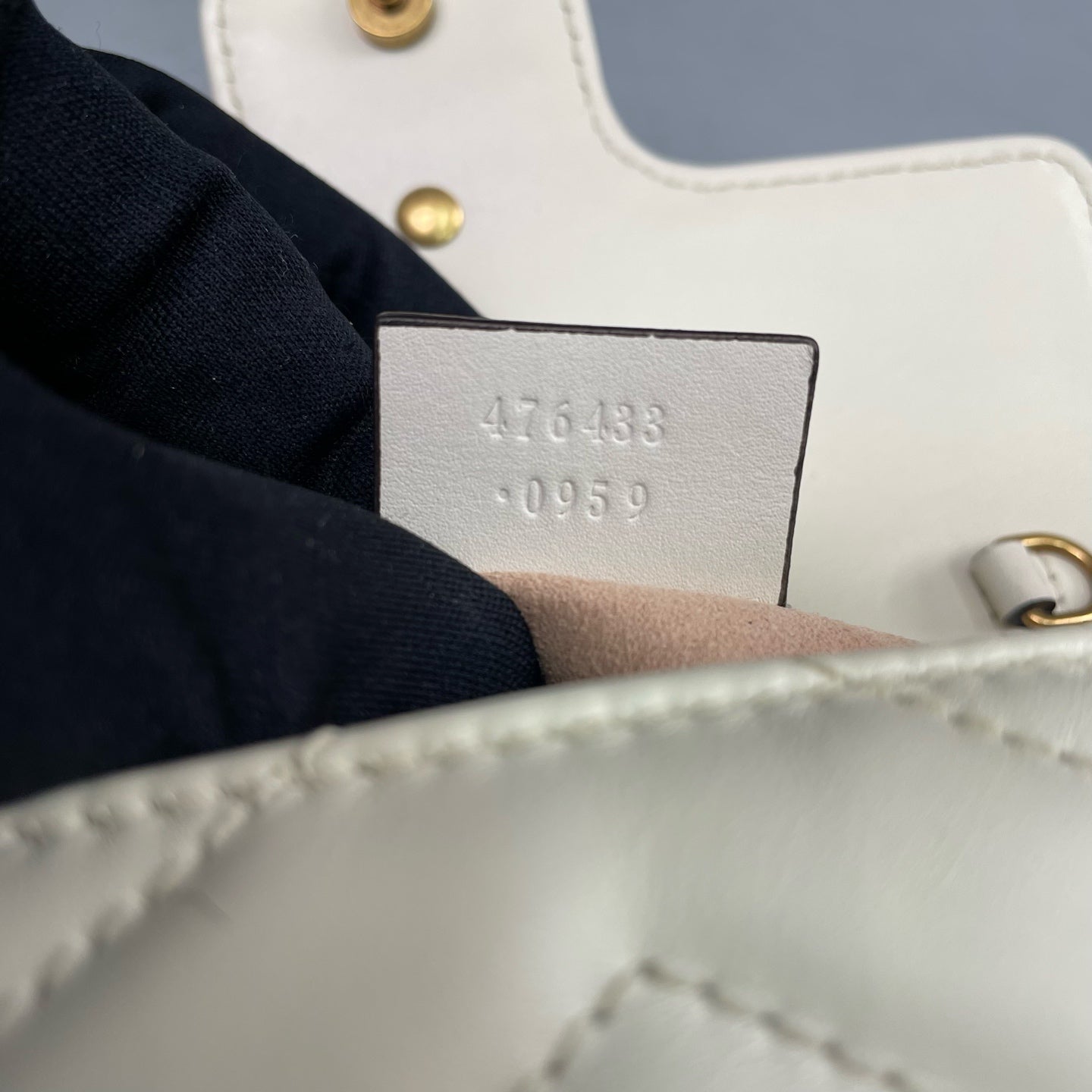 Gucci - GG Marmont Mini Chain Bag - Leather - White - (mini)