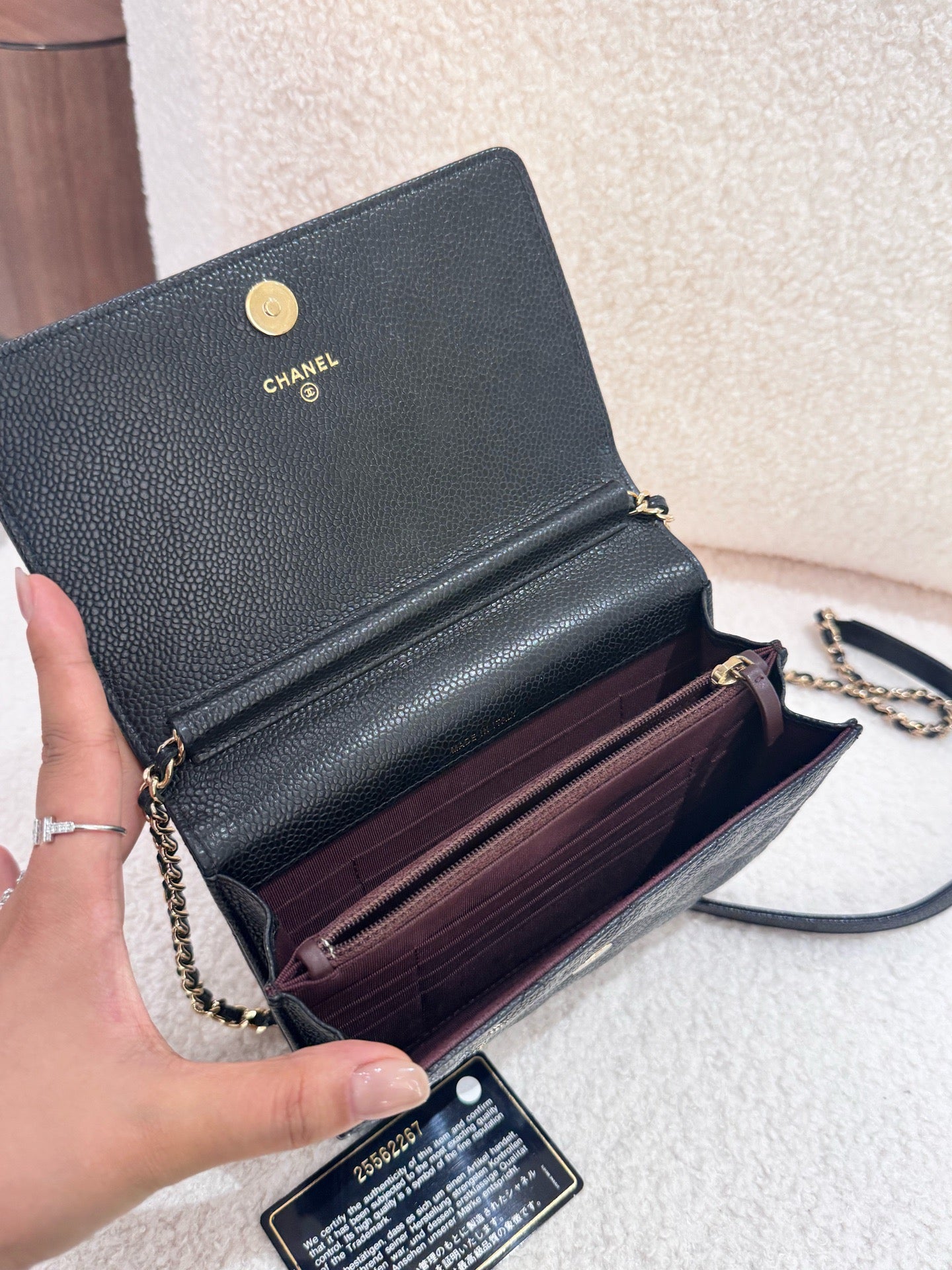 Chanel - Wallet on Chain (WOC) - Caviar leather - Black - (mini)