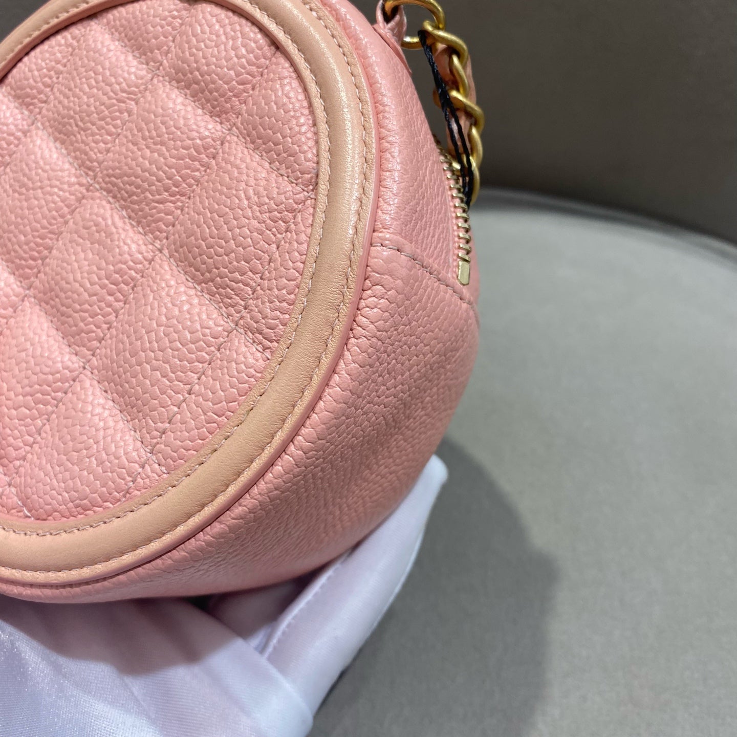 Chanel - Round Mini Bag - Caviar leather - Pink - (mini)