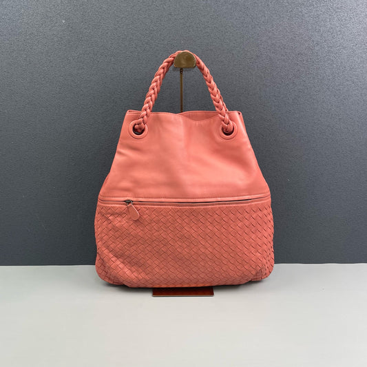Bottega Veneta - Intrecciato Tote Bag - Leather - Pink - (Large)