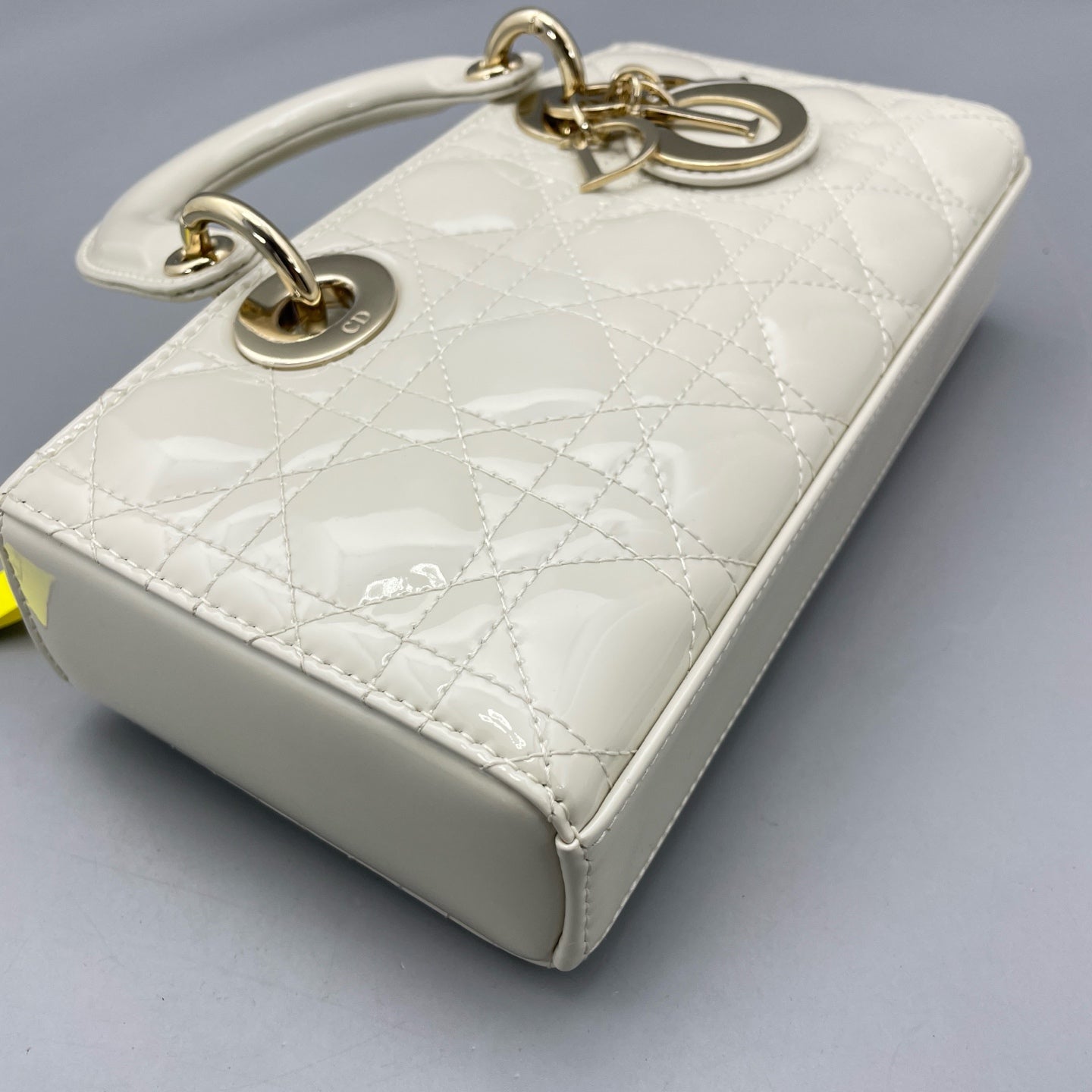 Dior - Lady Dior Mini - Patent leather - White - (mini)