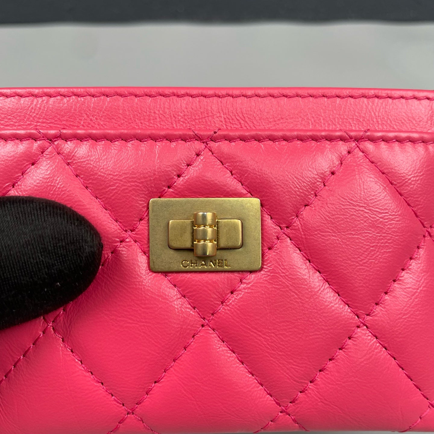 Chanel - 2.55 Series Card Holder - Lambskin leather - Pink with Gold-Tone Hardware - (small)