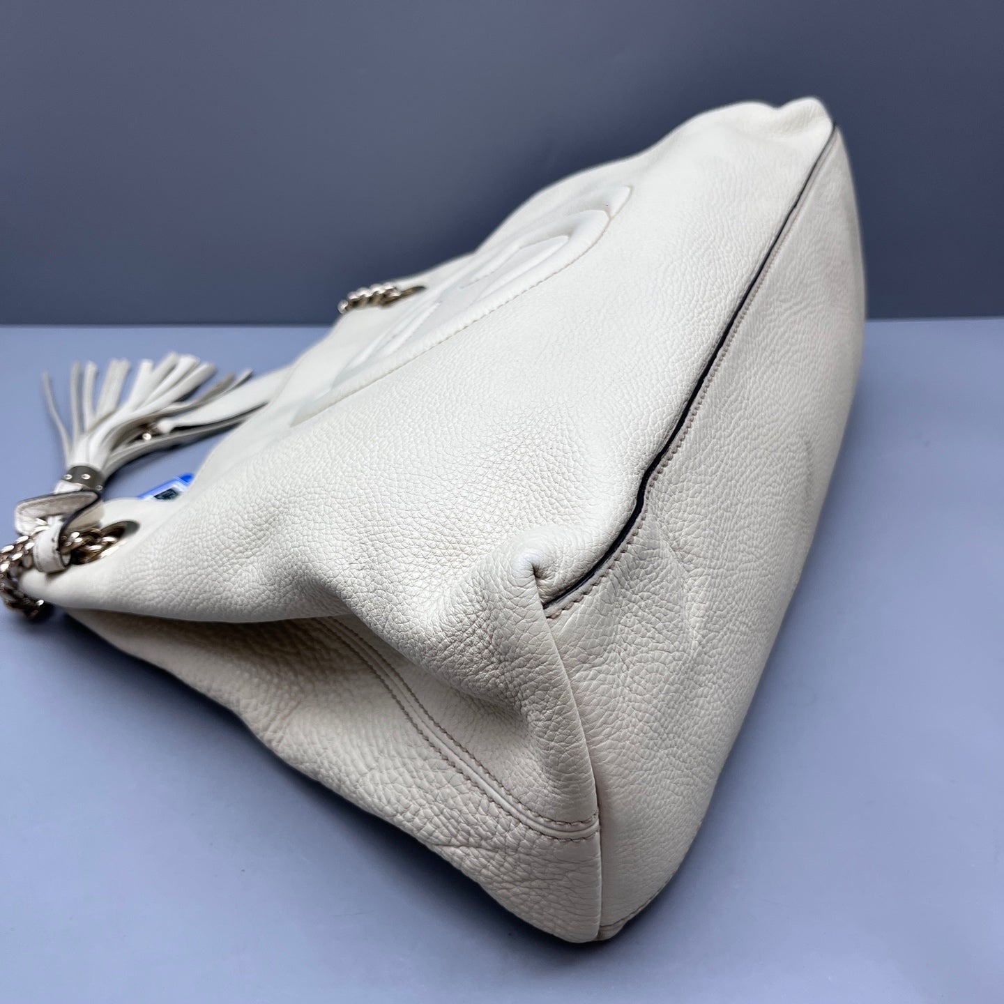 Gucci - Soho Tassel Tote - Pebbled leather - White - (Large)