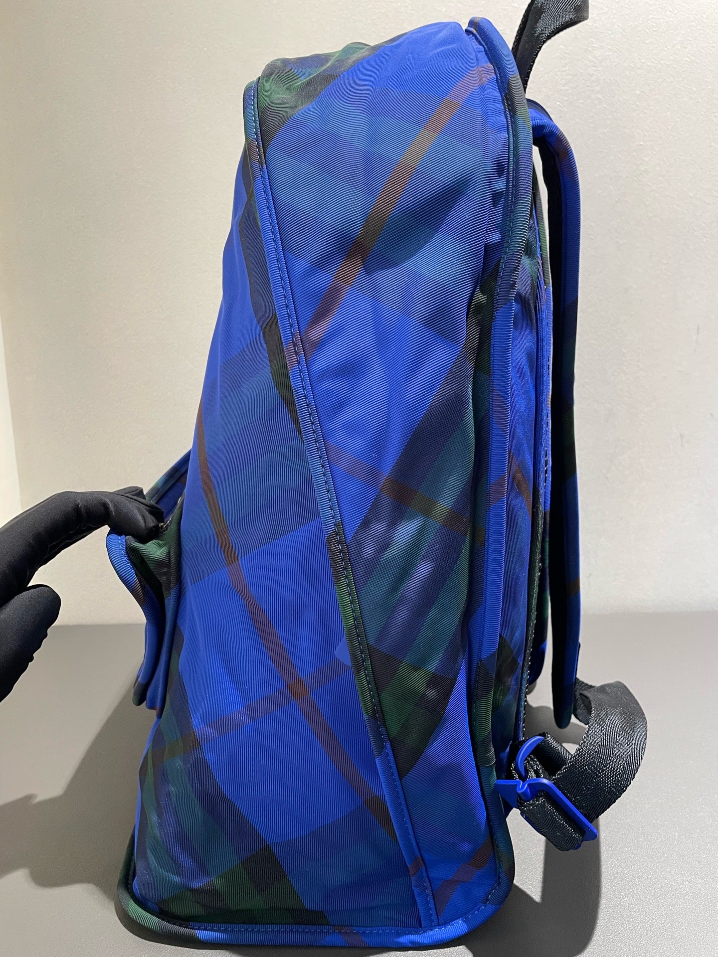 Burberry - Classic Plaid Backpack - Canvas - Blue - (large)