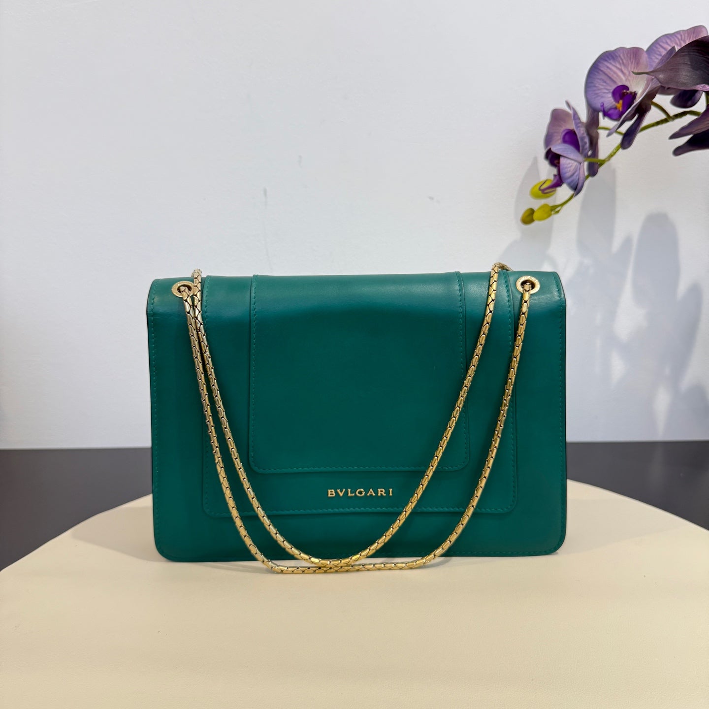 Bvlgari - Serpenti Forever Chain Bag - Leather - Green - (Medium)