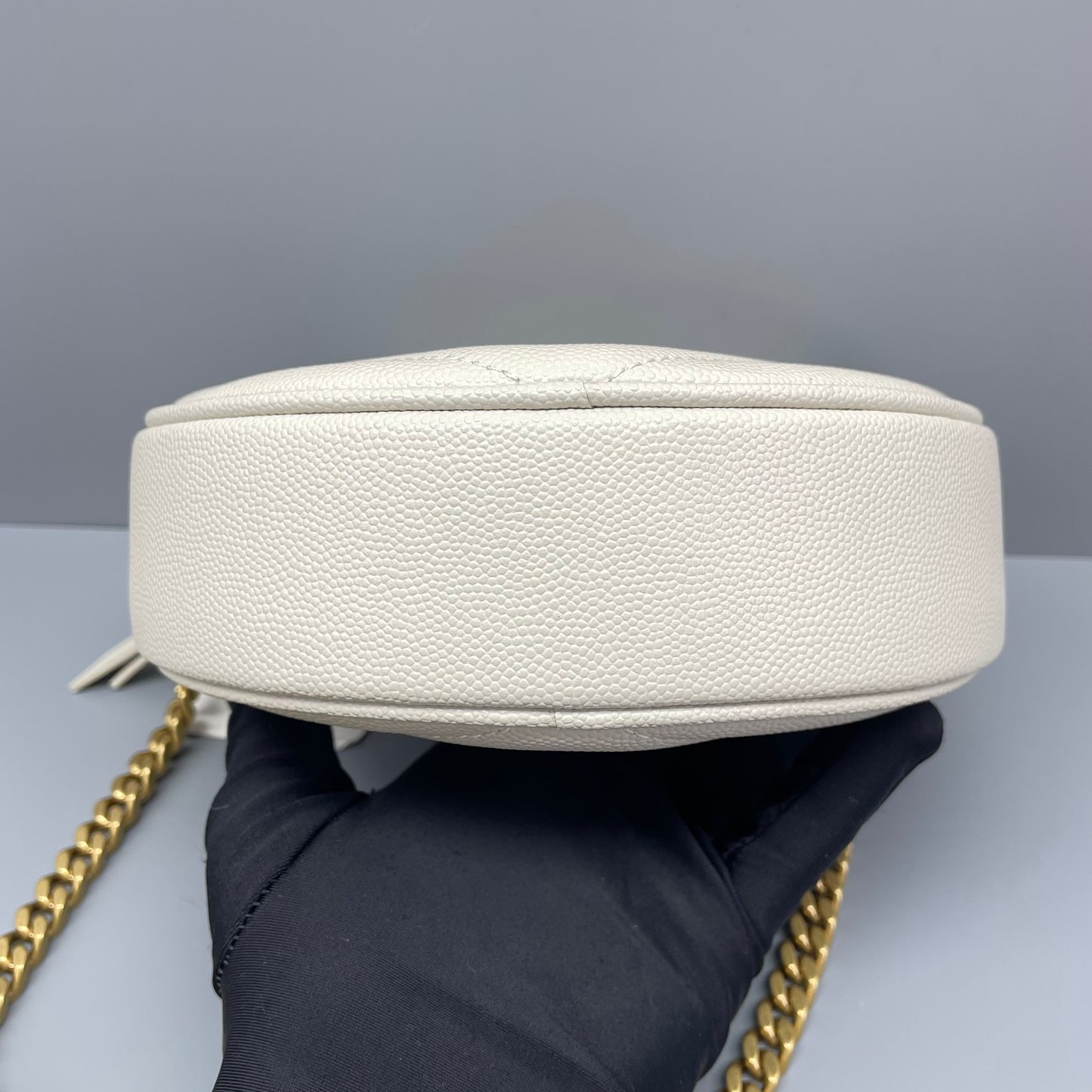 Saint Laurent - Circle Bag - Grained leather - White - (mini)