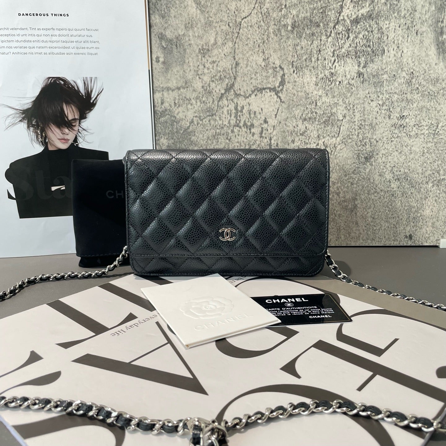 Chanel - Wallet on Chain (WOC) - Caviar leather - Black - (Mini)