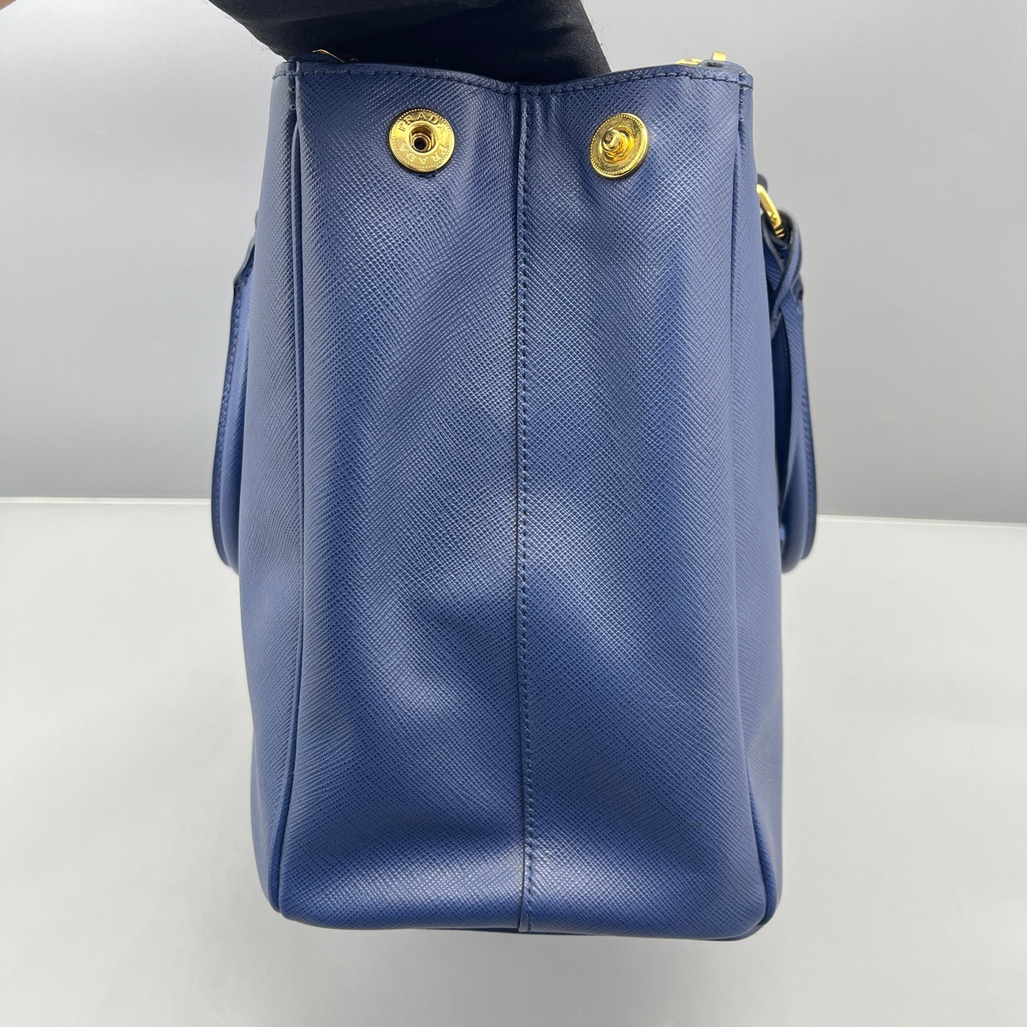 Prada - Galleria Saffiano Lux Tote - Saffiano leather - Blue - (medium)