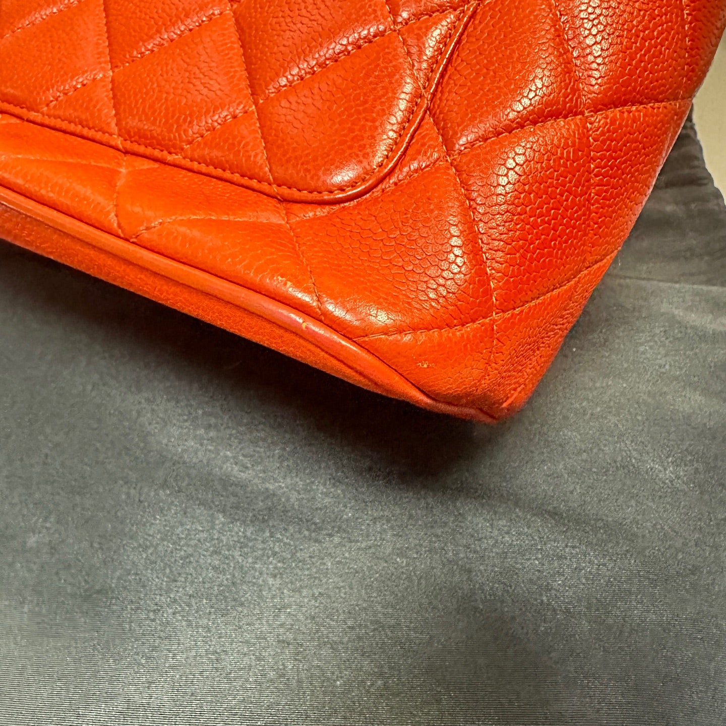 Chanel - Hilton Tote - Caviar leather - Orange - (medium)