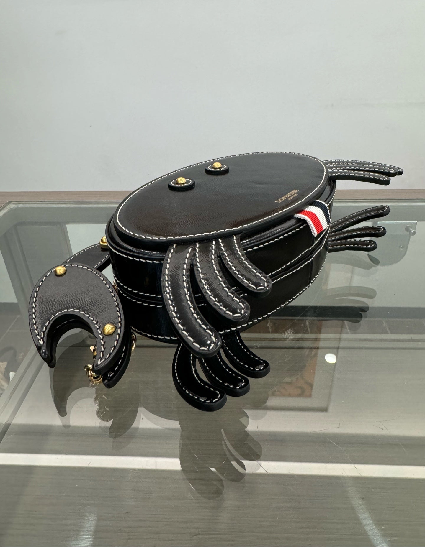 Thom Browne - Crab Box Chain Bag - Leather - Black - (mini)