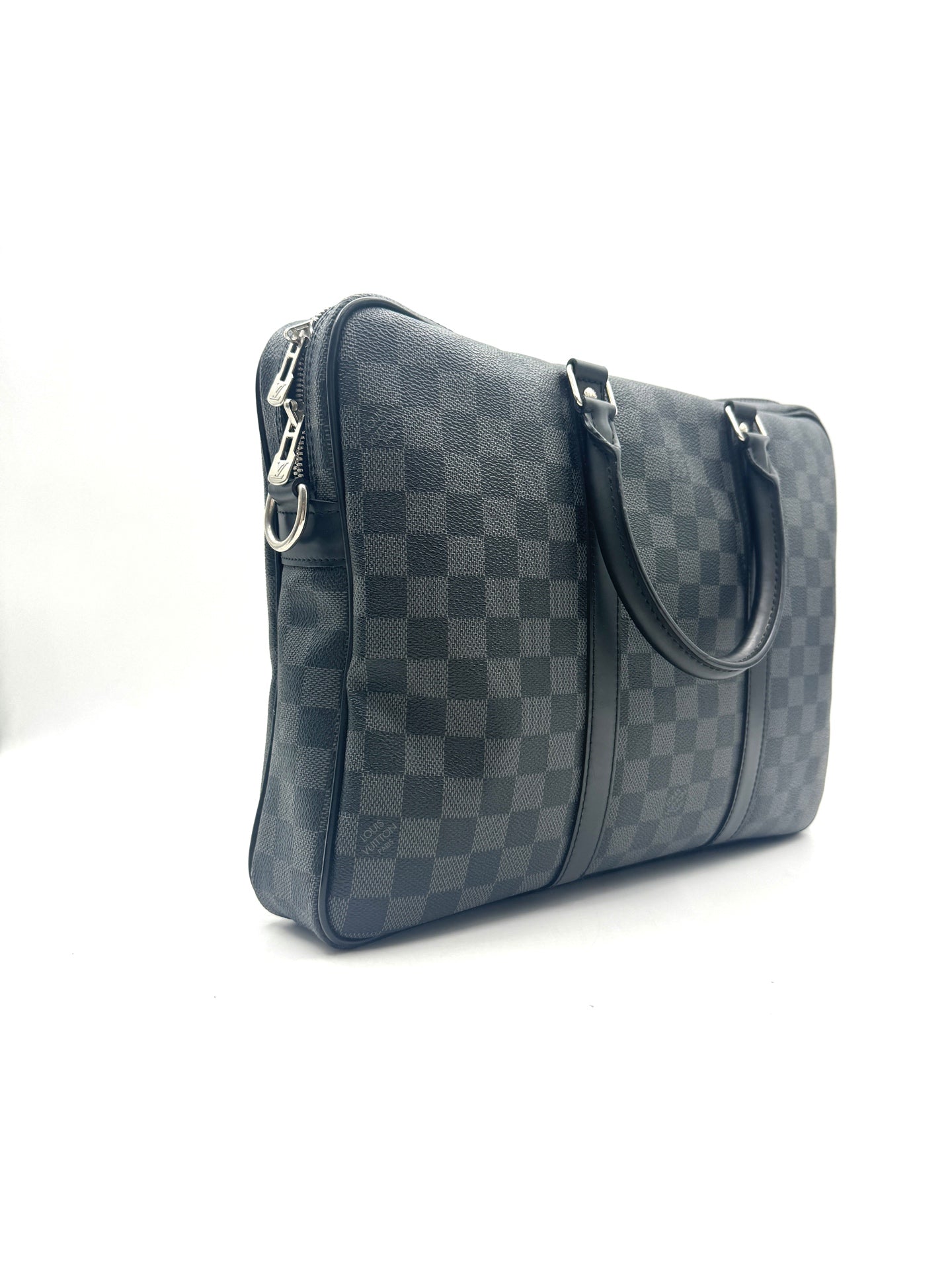 Louis Vuitton - Porte-Documents Voyage - Coated canvas with leather trim - Black - (large)