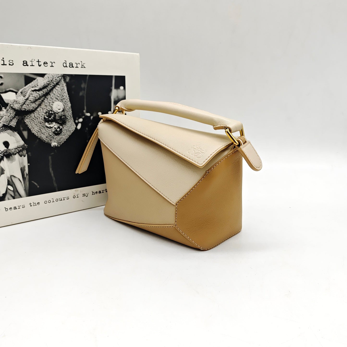 Loewe - Puzzle Mini - Leather - Beige and Tan Multicolour - (mini)