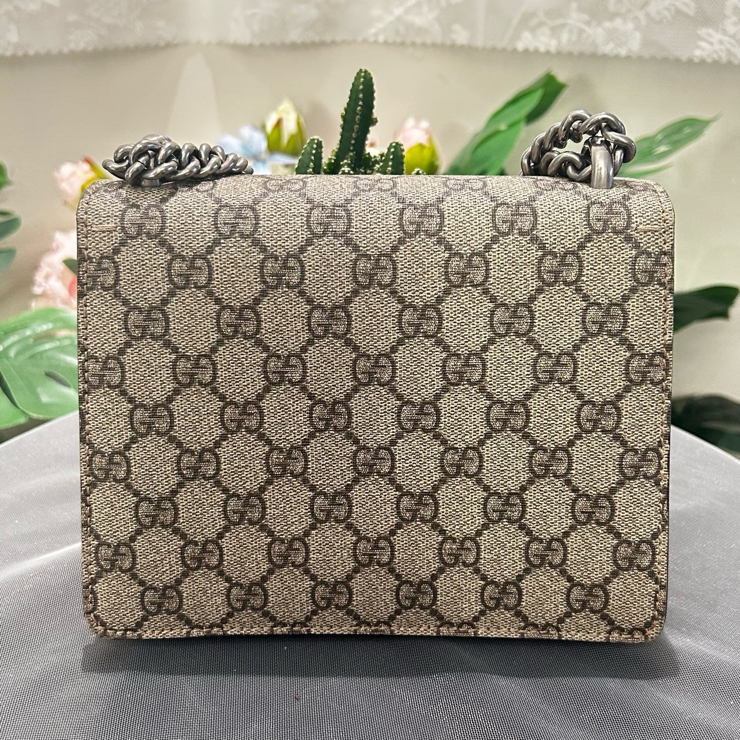 Gucci - Dionysus Mini Bag - GG Supreme canvas with suede trim - Beige and Camel - (Small)