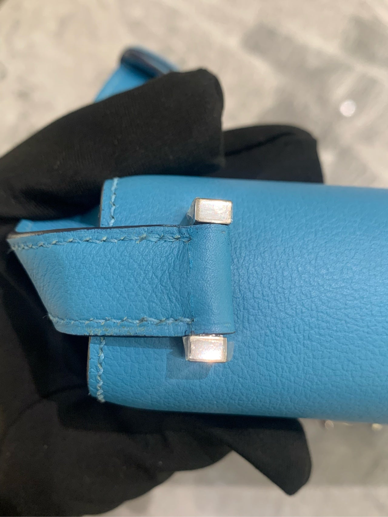 Hermès - Roulis Flap Bag - Evercolor leather - Blue - (Small)