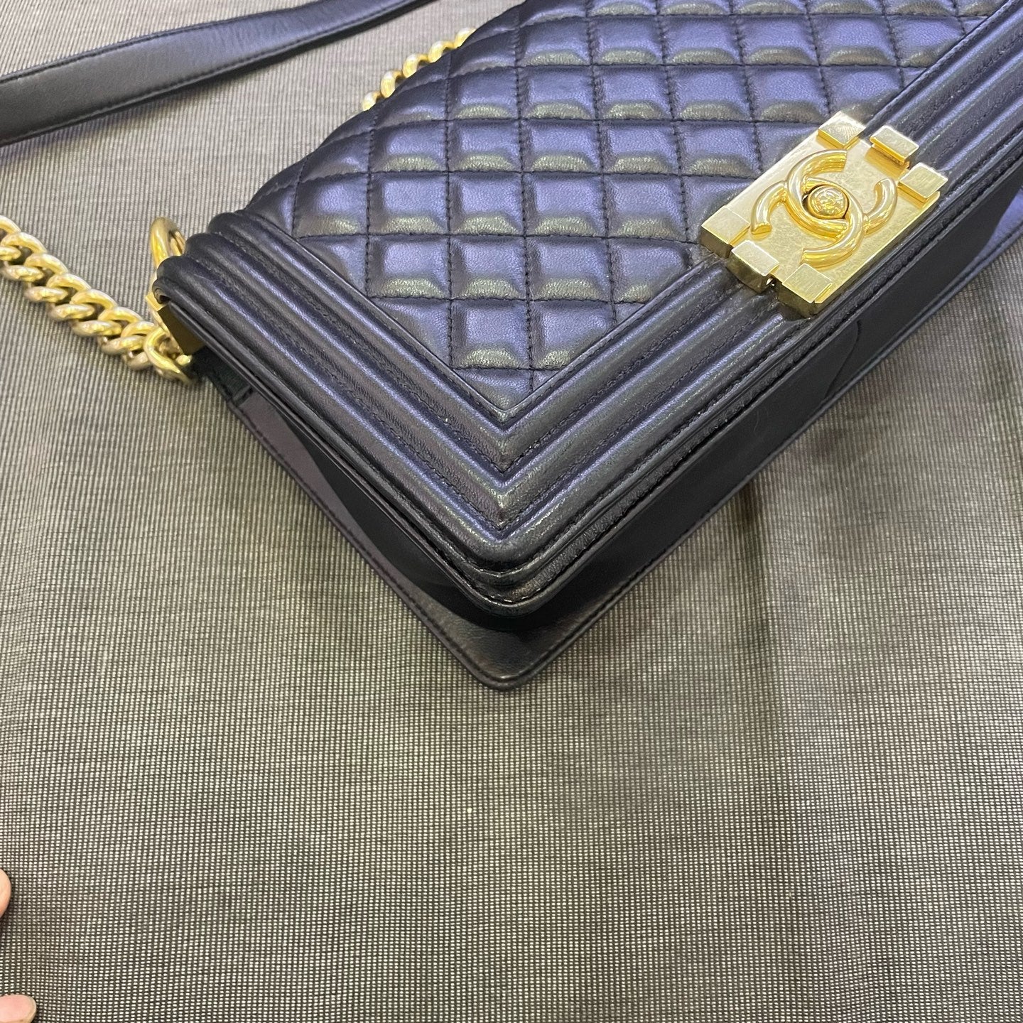 Chanel - Boy Bag - Lambskin leather - Black - (Medium)