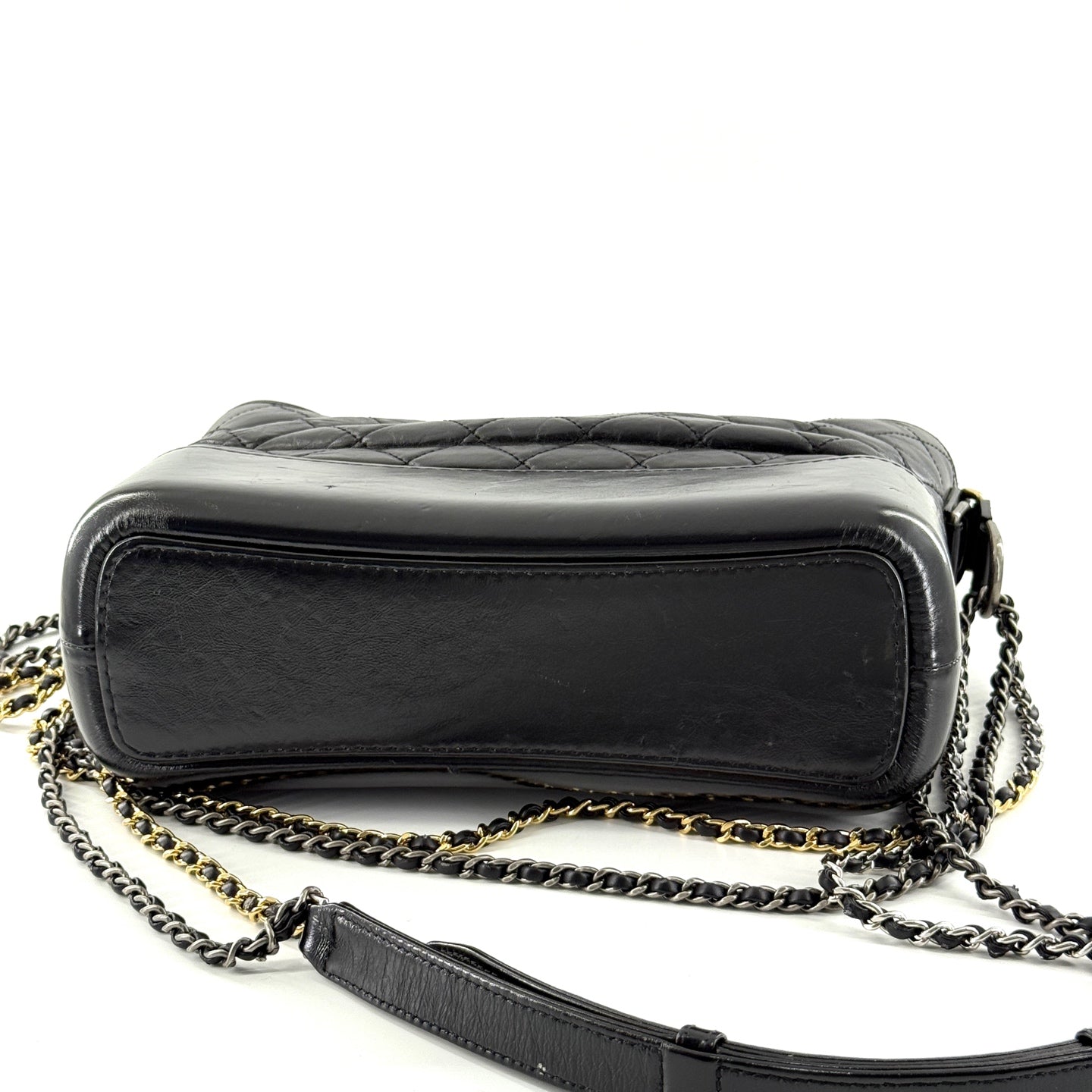Chanel - Gabrielle Medium Hobo - Aged calfskin and smooth calfskin leather - Black - (medium)