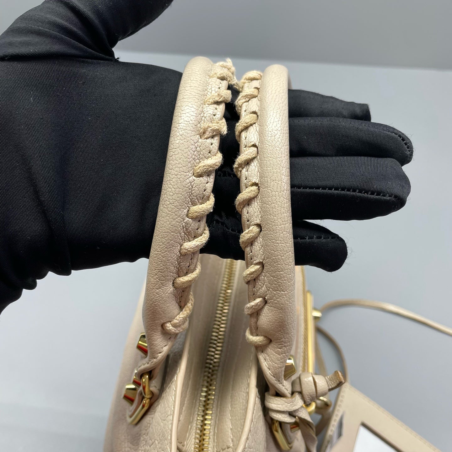 Balenciaga - Mini City - Lambskin leather - Milk Tea Beige with Gold-Tone Hardware - (mini)