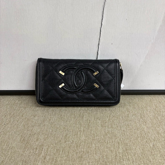 Chanel - Vanity Series Short Wallet CD7479 - Grained leather - Black - (small)