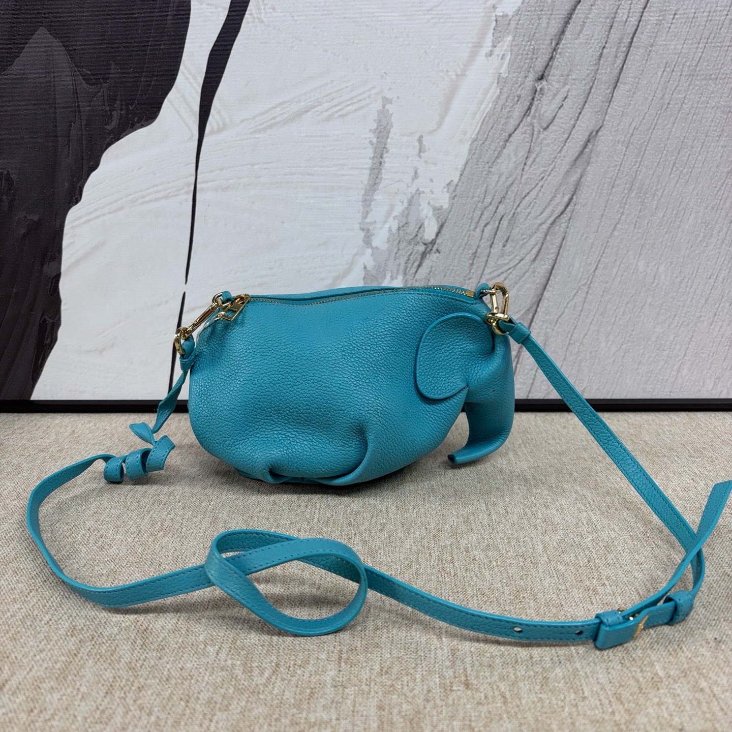 Loewe - Elephant Mini Bag - Grained leather - Blue - (Mini)