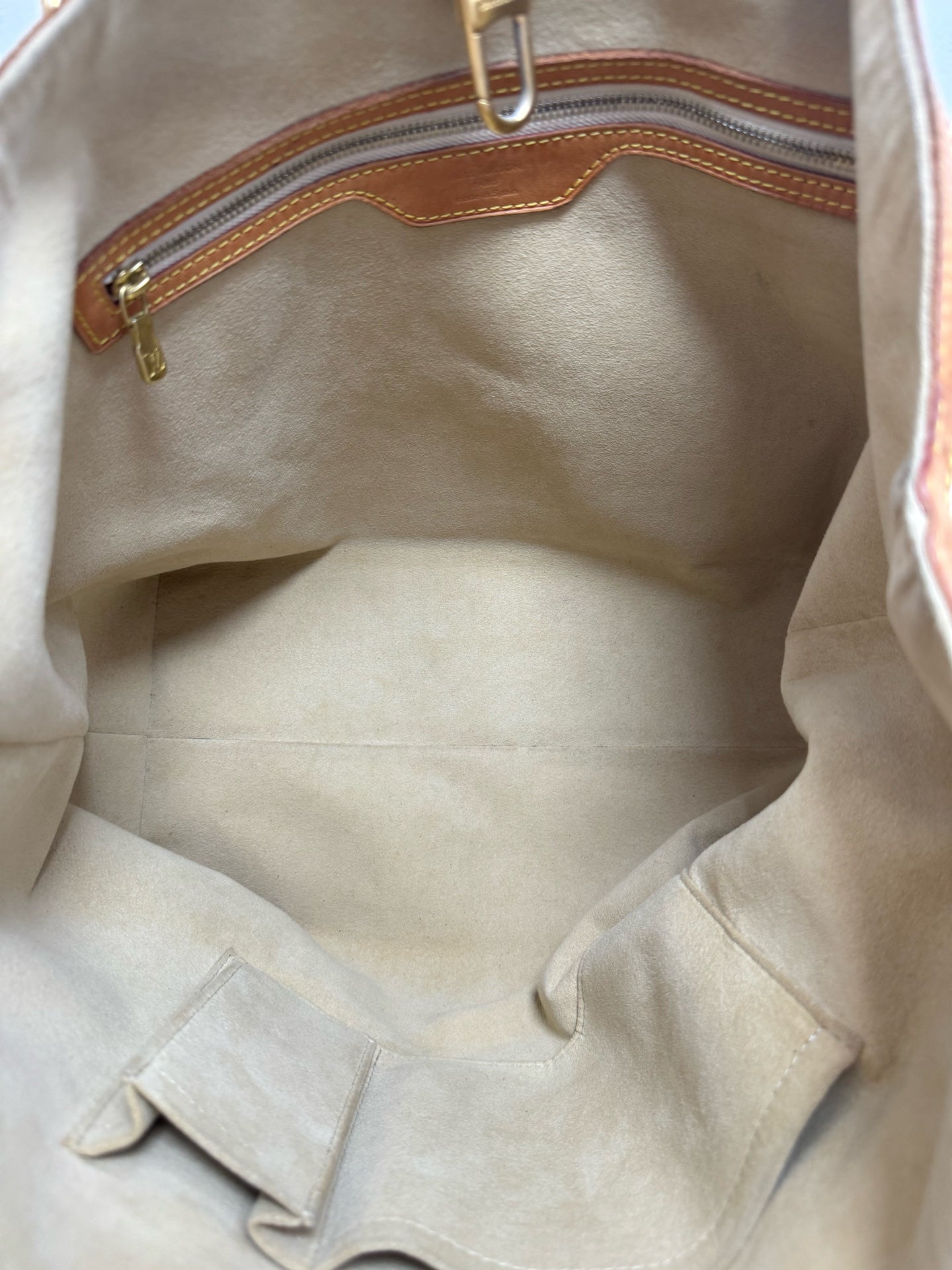 Louis Vuitton - Damier Azur Tote Bag - Damier Azur canvas with natural cowhide leather trim - White - (large)