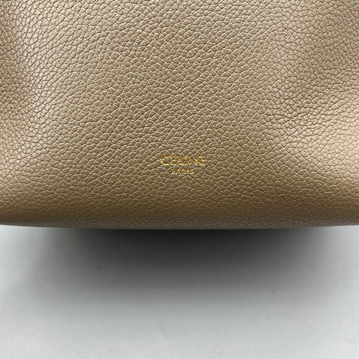 Celine - Small Bucket Bag - Grained leather - Grey - (small)