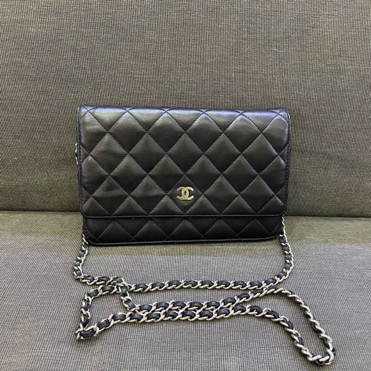 Chanel - Wallet on Chain (WOC) - Lambskin leather - Black - (mini)