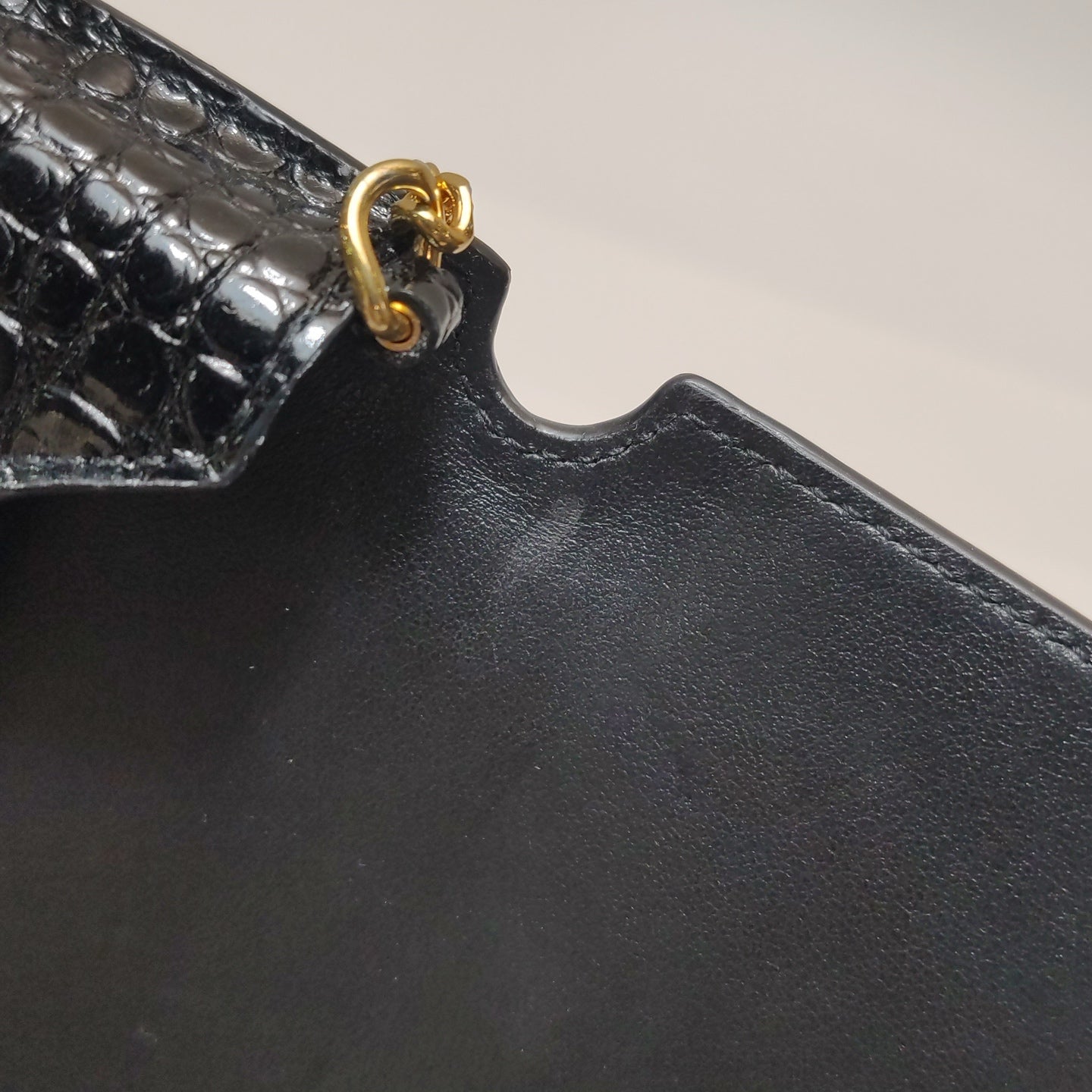 Saint Laurent - Monogram Chain Wallet - Leather - Black - (mini)