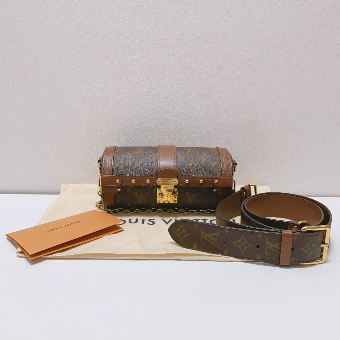 Louis Vuitton - Papillon Trunk - Monogram canvas with leather trim - Brown - (mini)