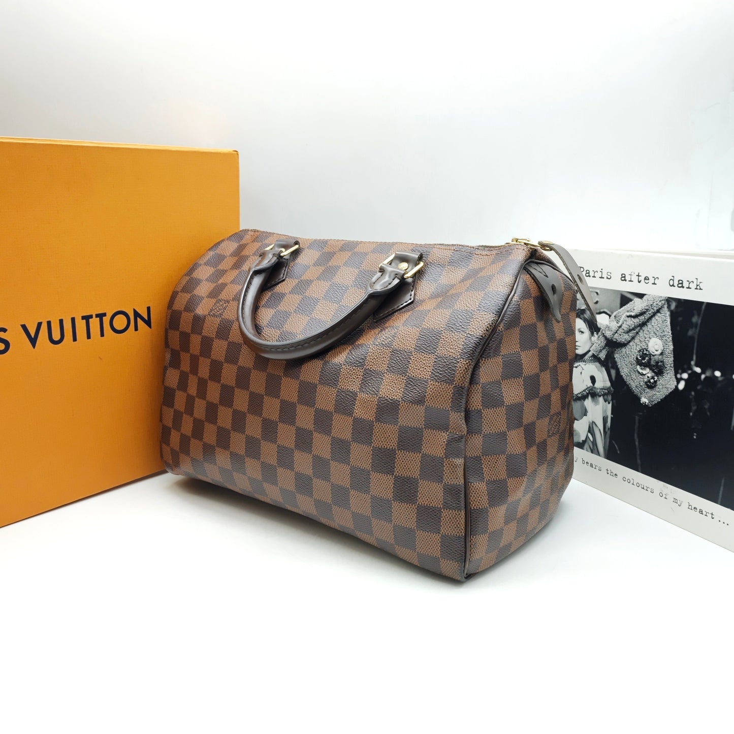 Louis Vuitton - Speedy 30 - Damier Ebene coated canvas with leather trim - Brown - (Medium)