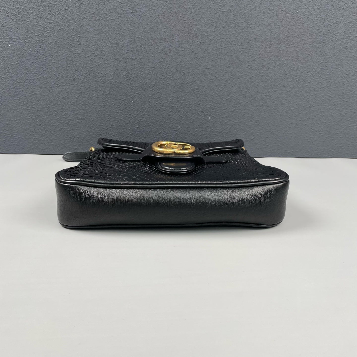 Gucci - GG Messenger Bag - Exotic leathers - Python and Leather - Black - (small)