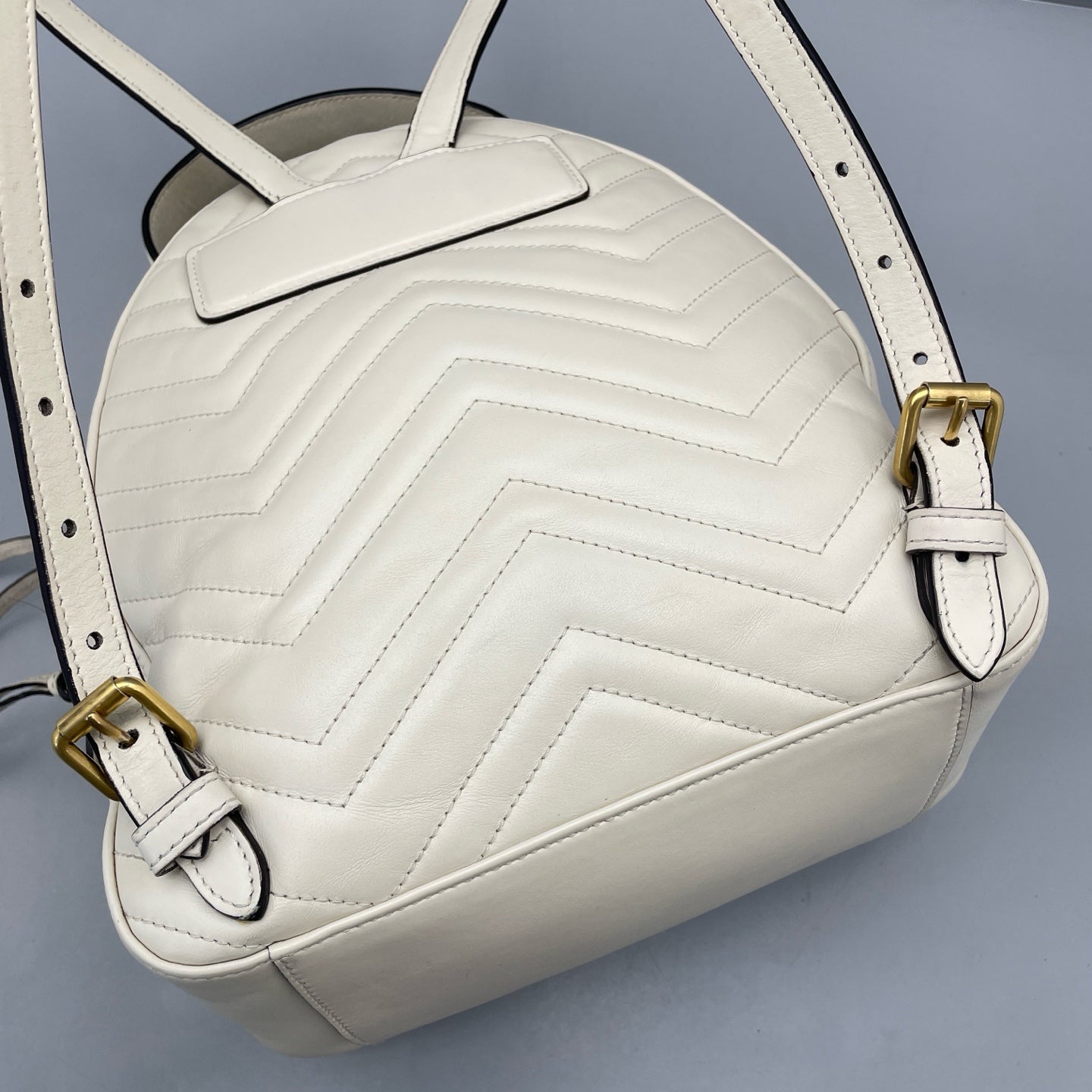 Gucci - GG Marmont Mini Backpack - Leather - White - (mini)