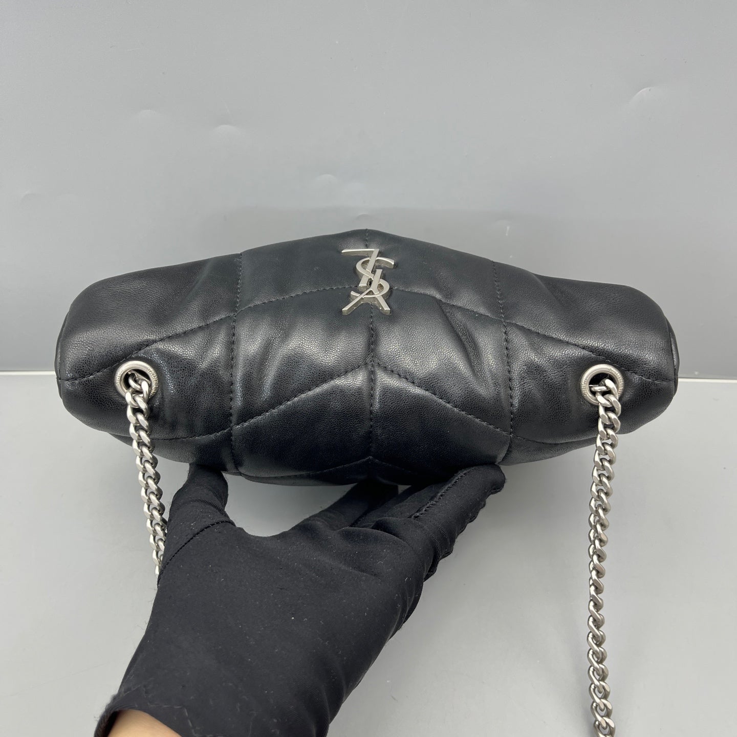 Saint Laurent - Loulou Puffer Mini - Lambskin leather - Black - (mini)
