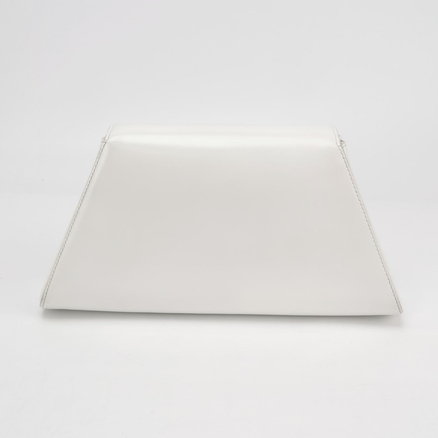 Prada - Vintage Trapezoid Shoulder Bag - Leather - White - (Small)