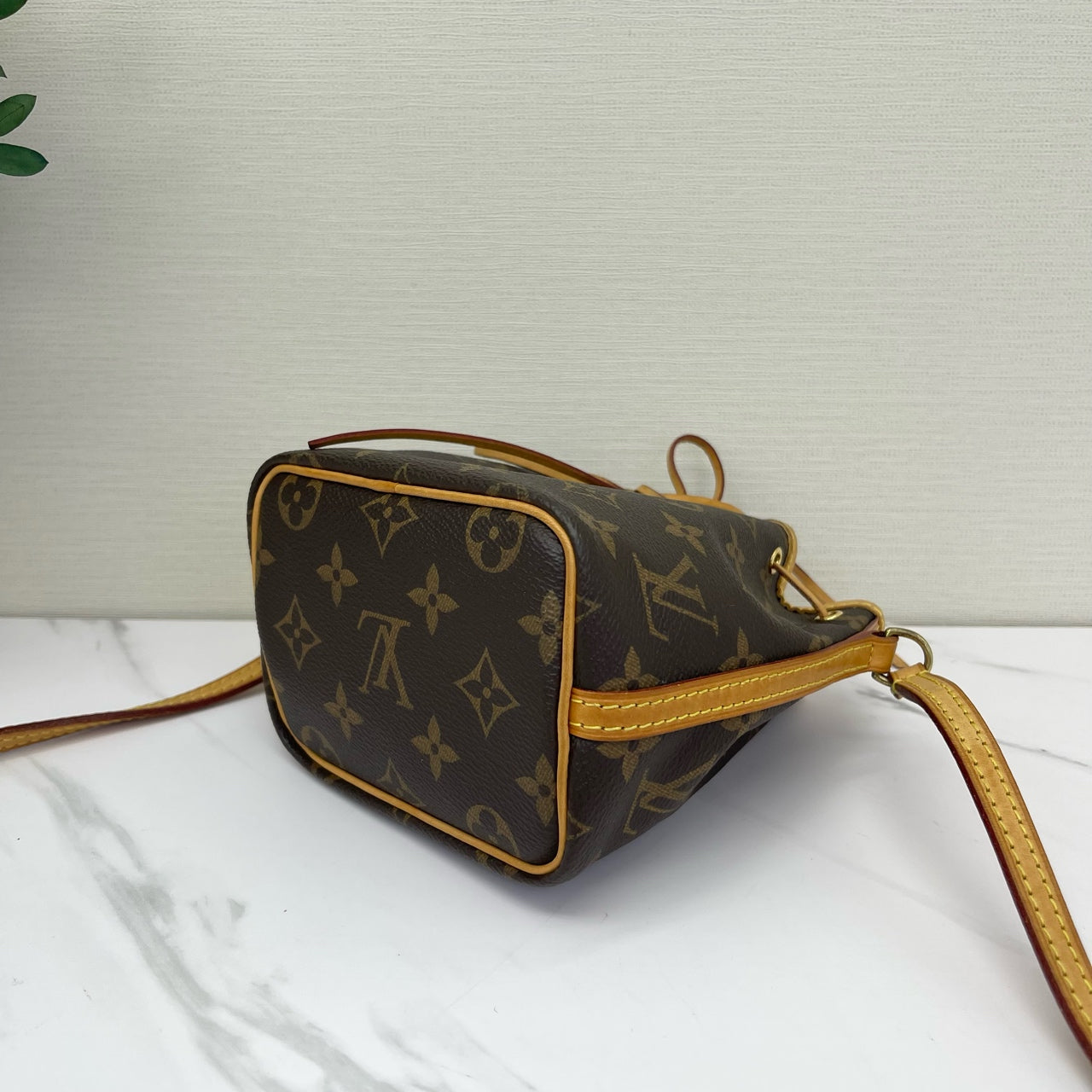 Louis Vuitton - Noe Nano - Monogram coated canvas with natural cowhide leather trim - Brown - (mini)