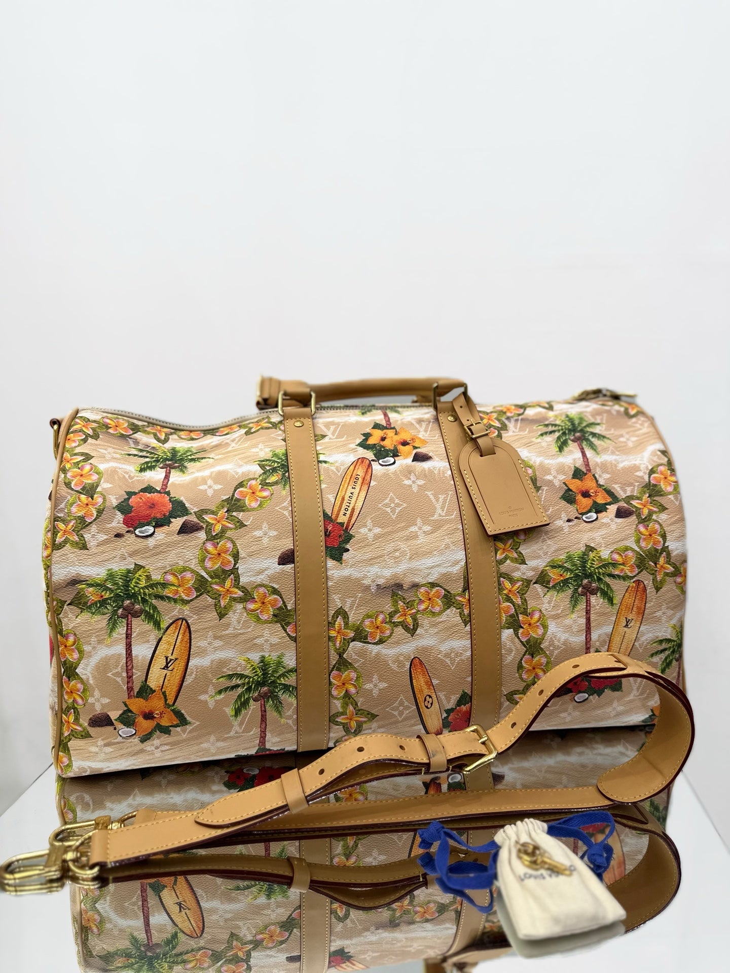 Louis Vuitton - Keepall 50 Blossom Floral SS24 Limited Edition - Coated canvas with Vachetta leather trim - Multicolour - (Large)