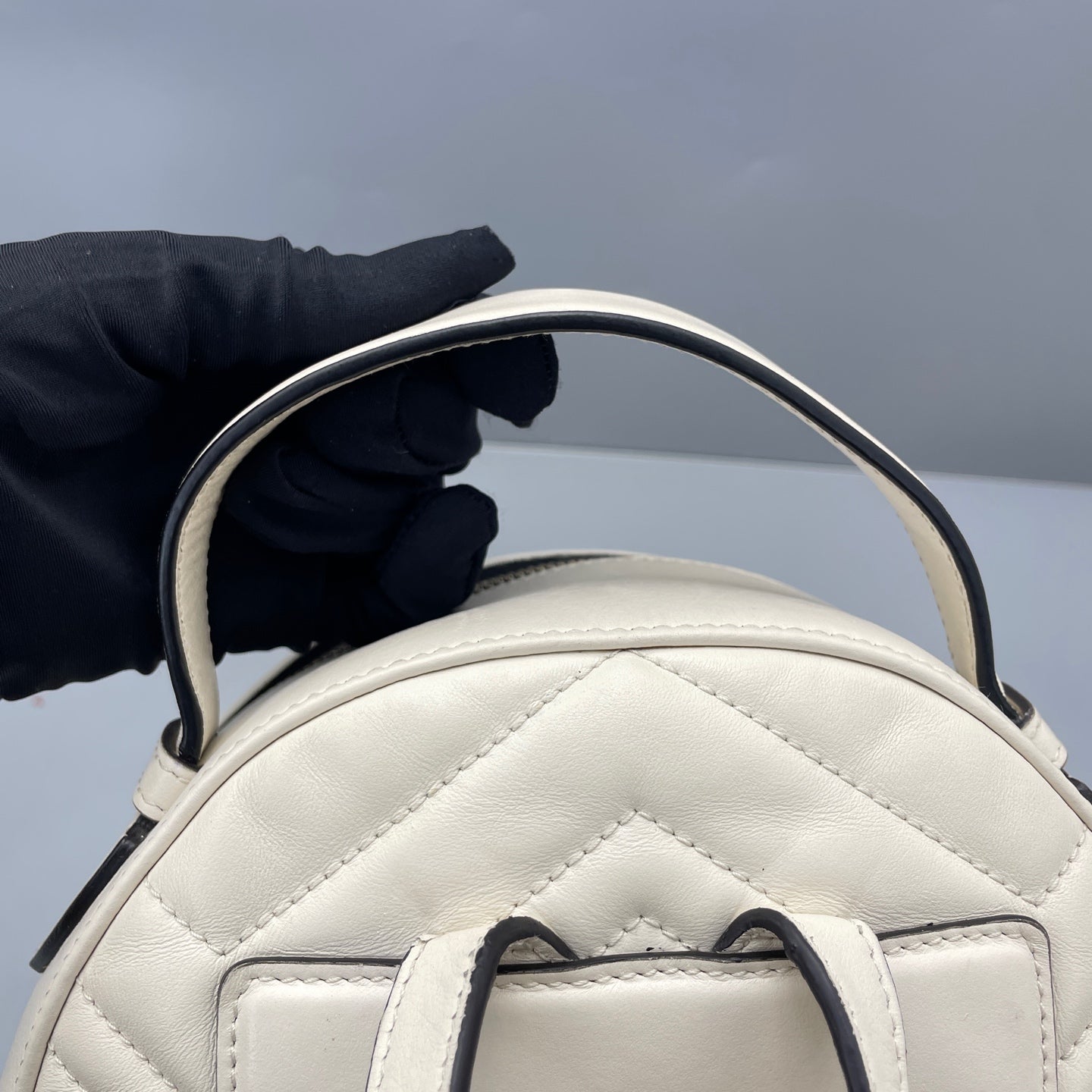 Gucci - GG Marmont Mini Backpack - Leather - White - (mini)