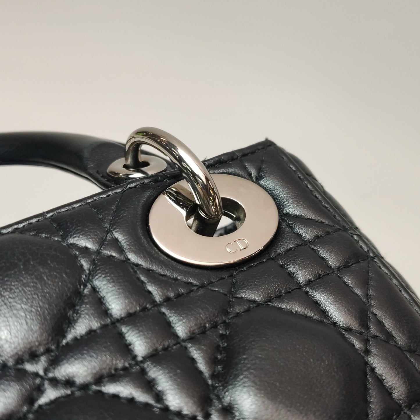 Dior - Lady Dior Mini - Lambskin leather - Black - (mini)
