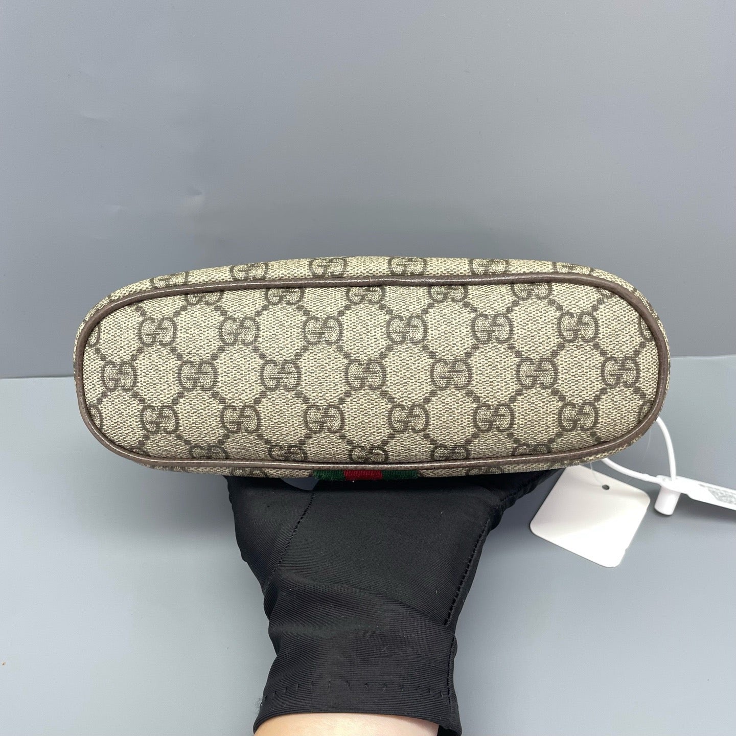 Gucci - Ophidia Cosmetic Pouch - GG Supreme canvas with leather trim - Brown - (small)