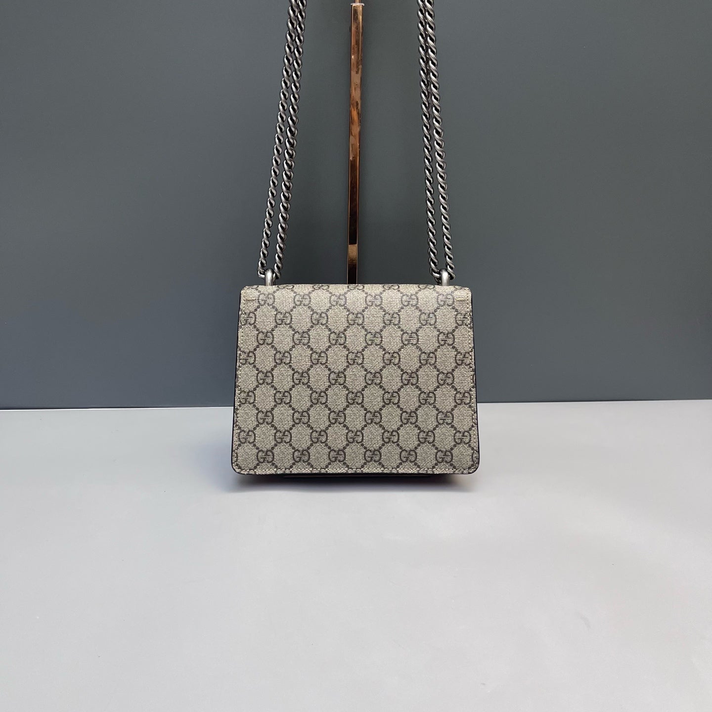 Gucci - Dionysus Mini Chain Bag - GG Supreme canvas with Suede - Beige with Red accents - (mini)