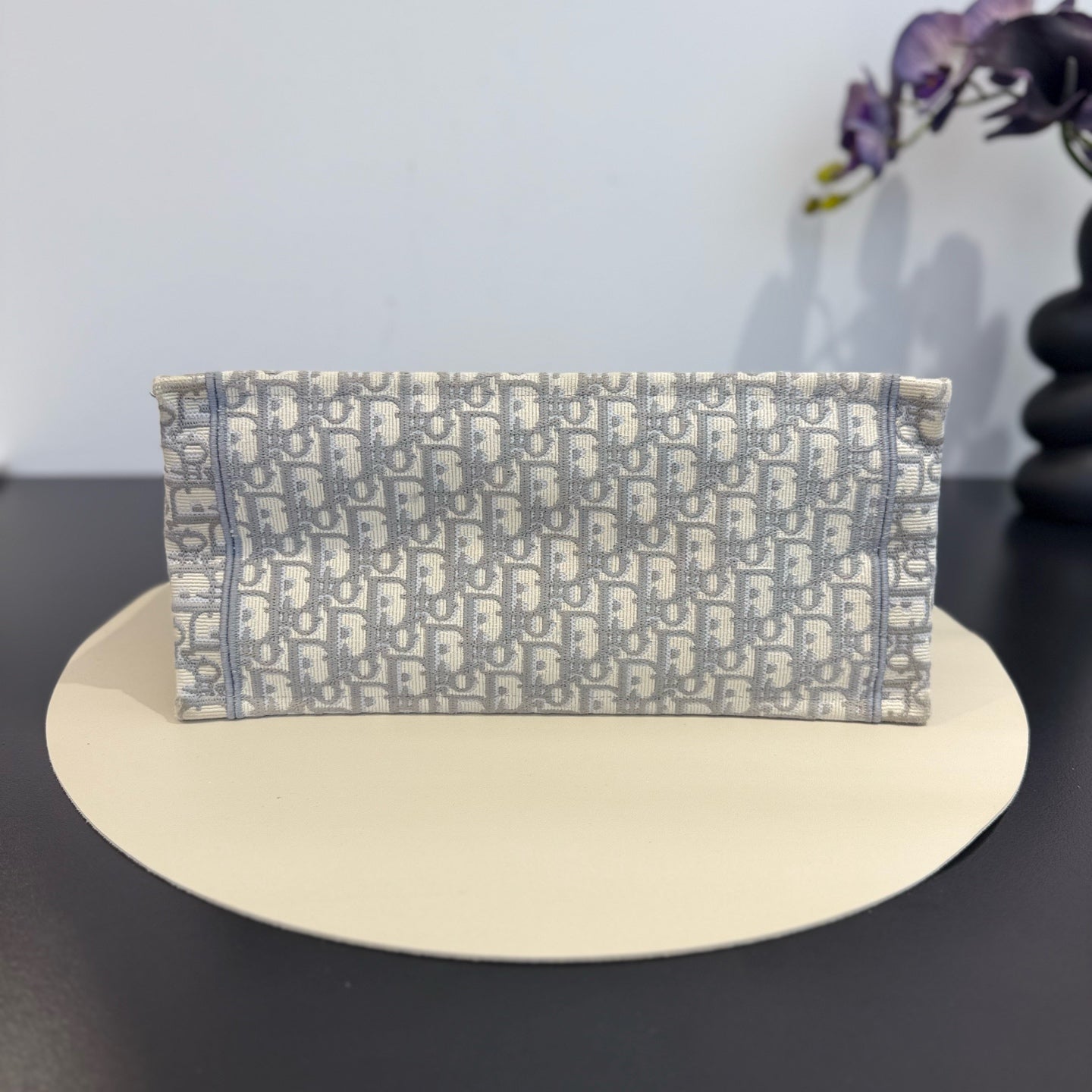 Dior - Book Tote - Embroidered canvas - Grey - (Medium)